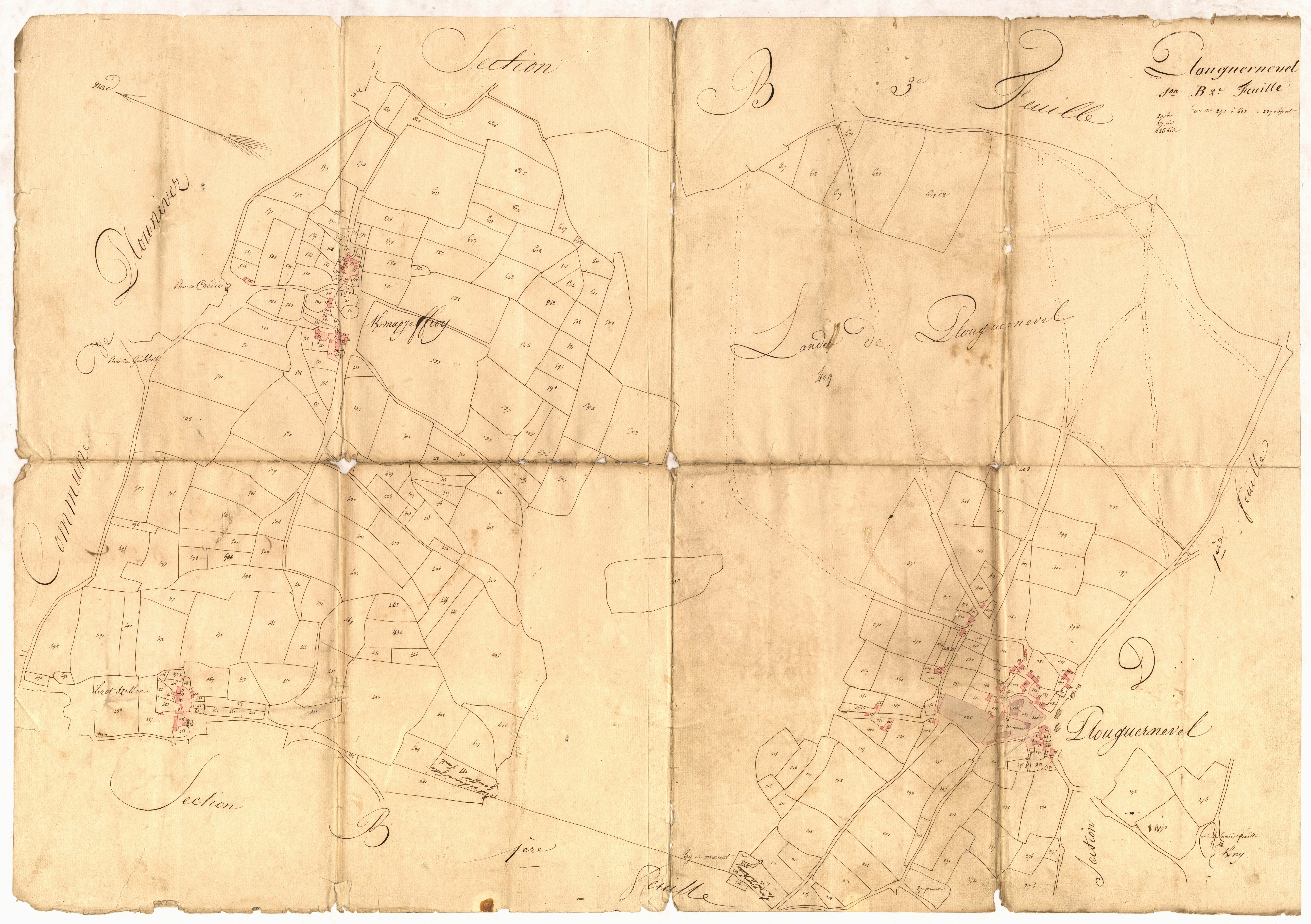 Plouguernével - Section B, 2e feuille