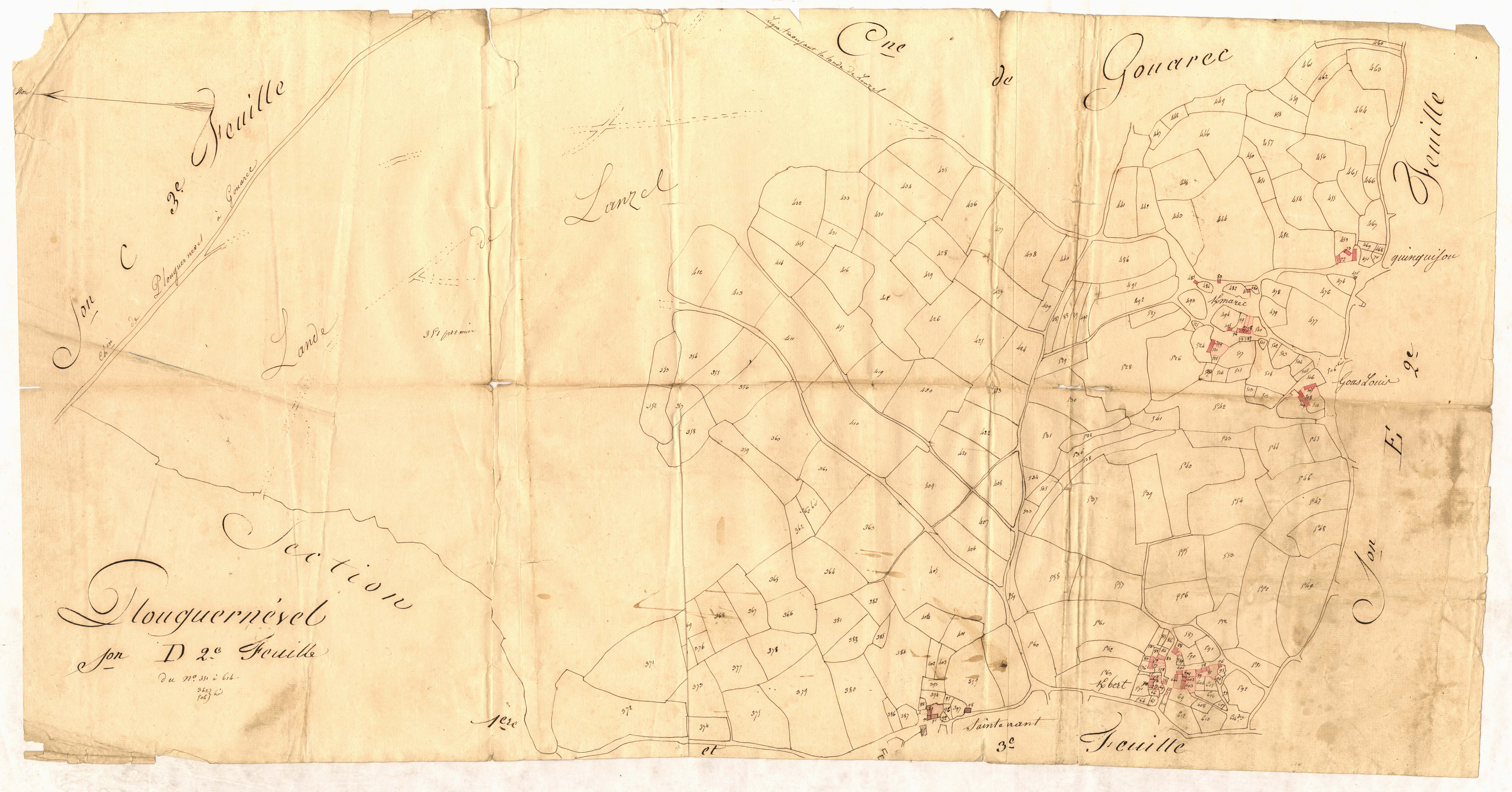 Plouguernével - Section D, 2e feuille