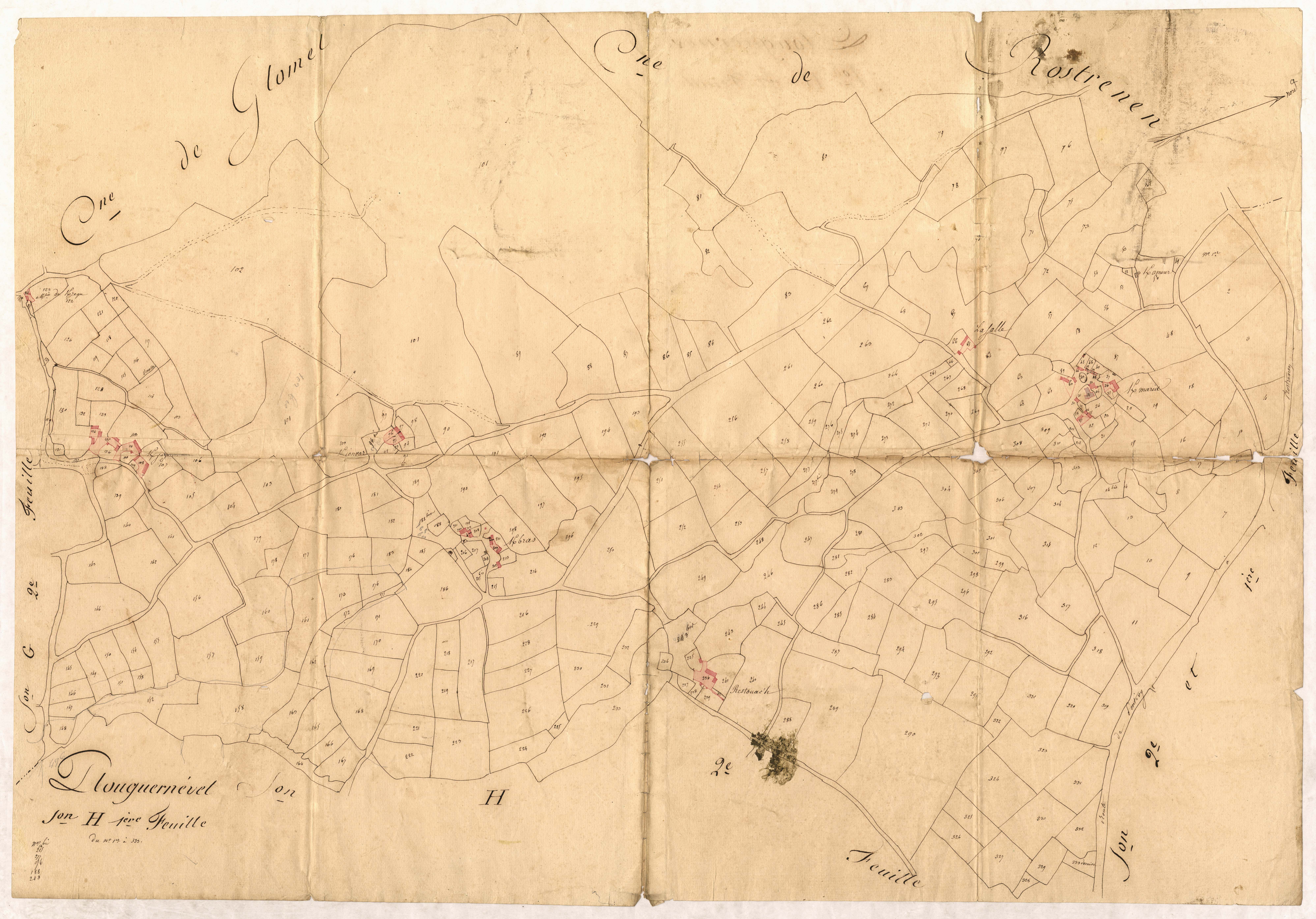Plouguernével - Section H, 1re feuille