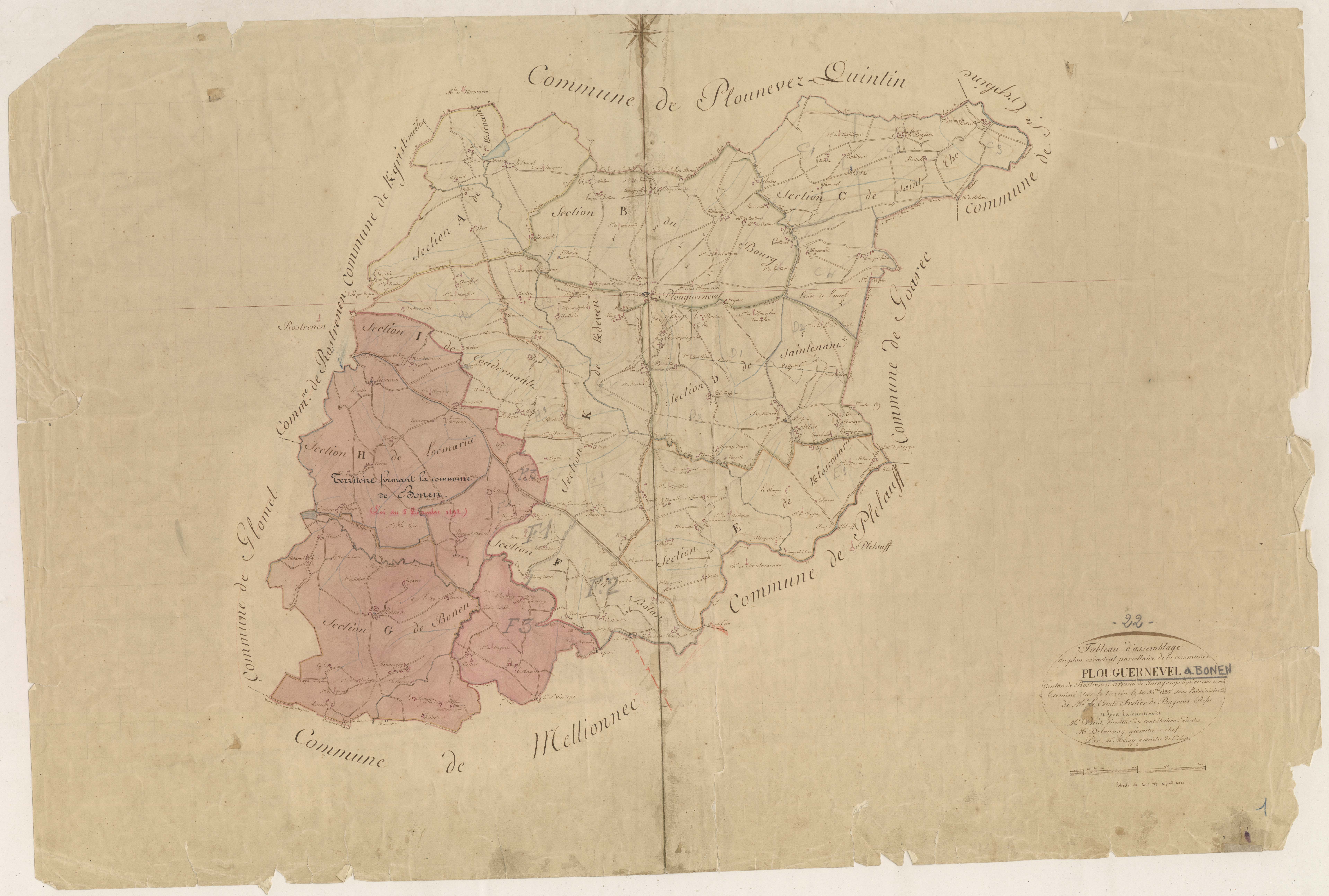 Plouguernével - Tableau d'assemblage