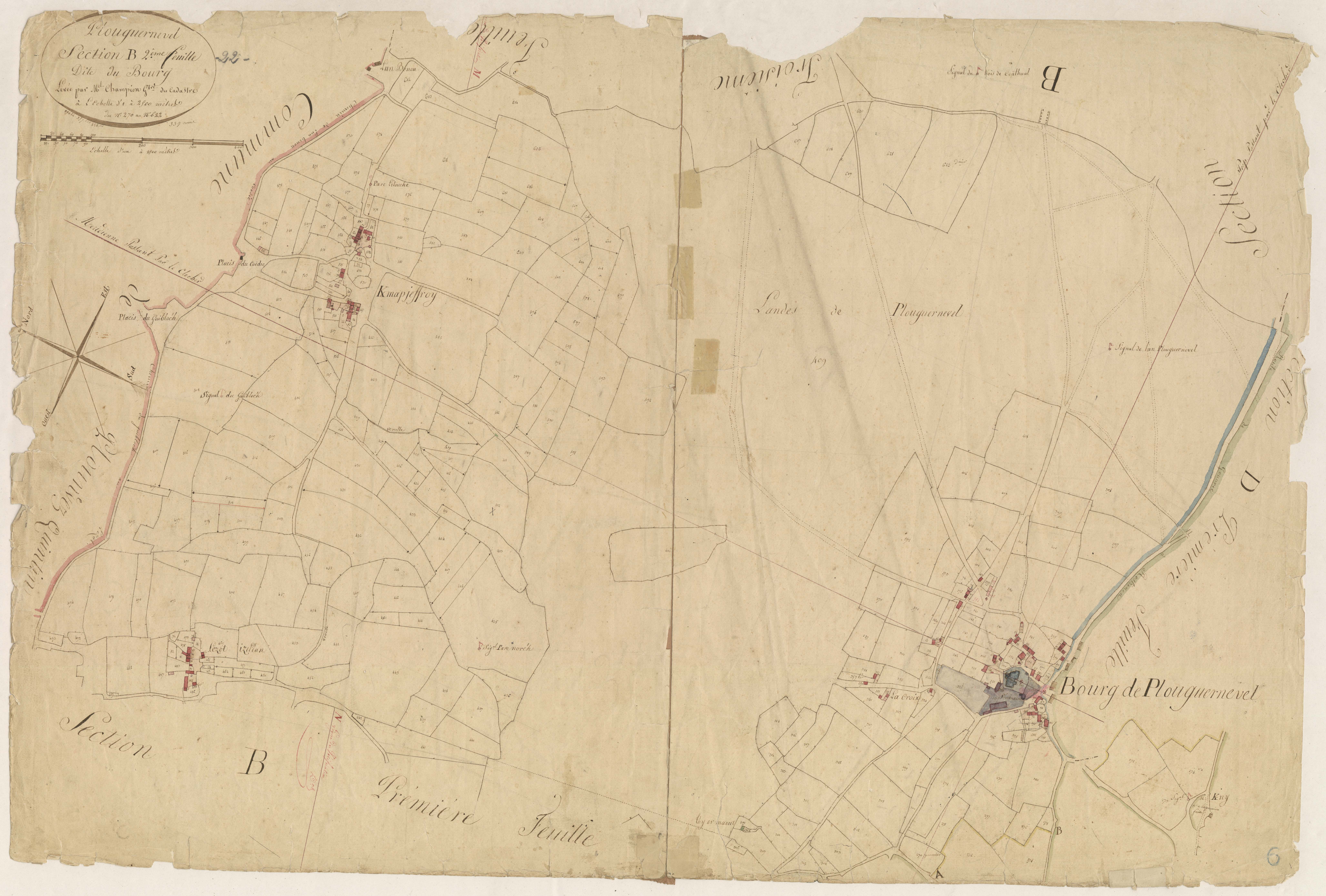 Plouguernével - Section B, 2e feuille