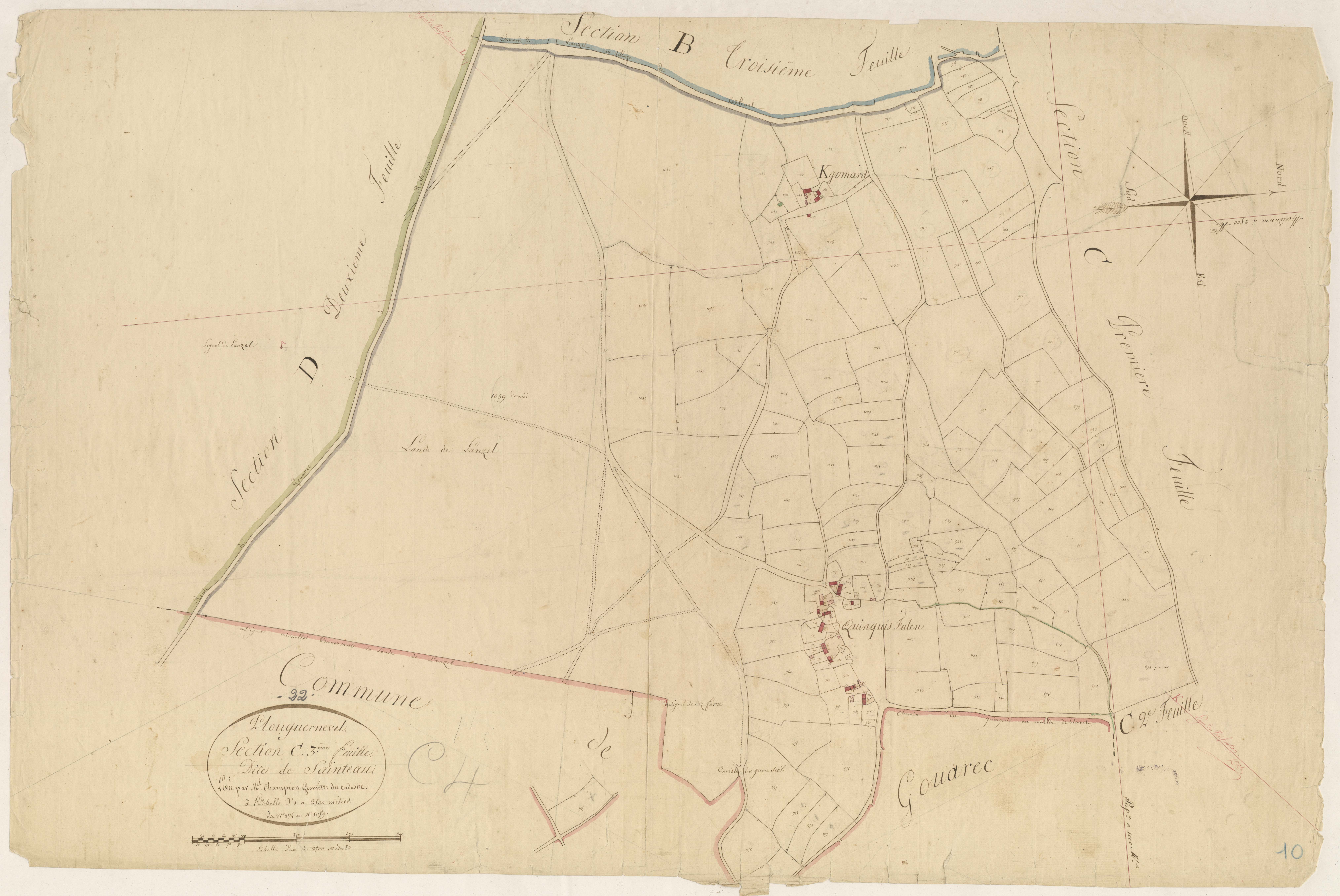 Plouguernével - Section C, 3e feuille