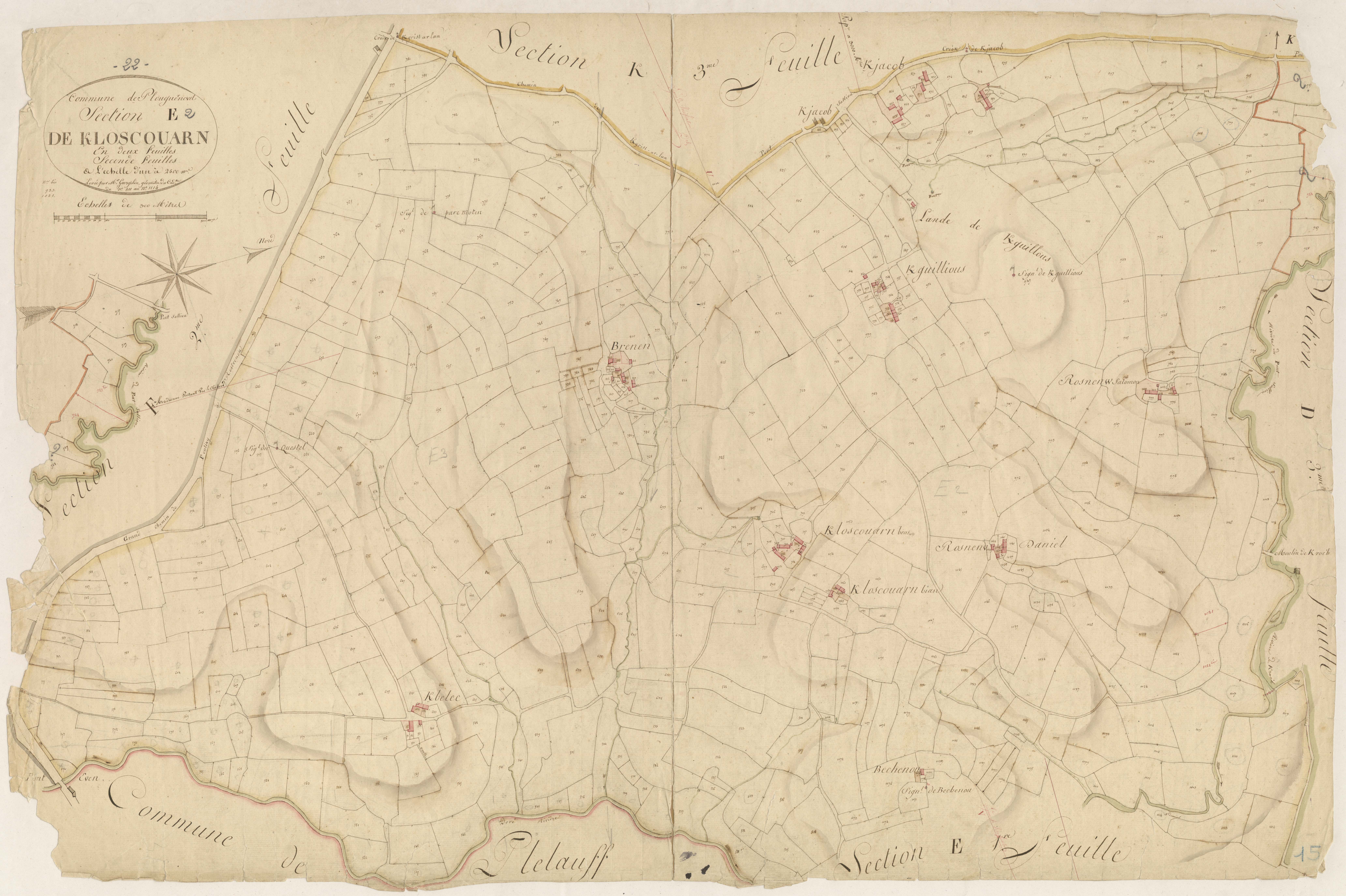 Plouguernével - Section E, 2e feuille