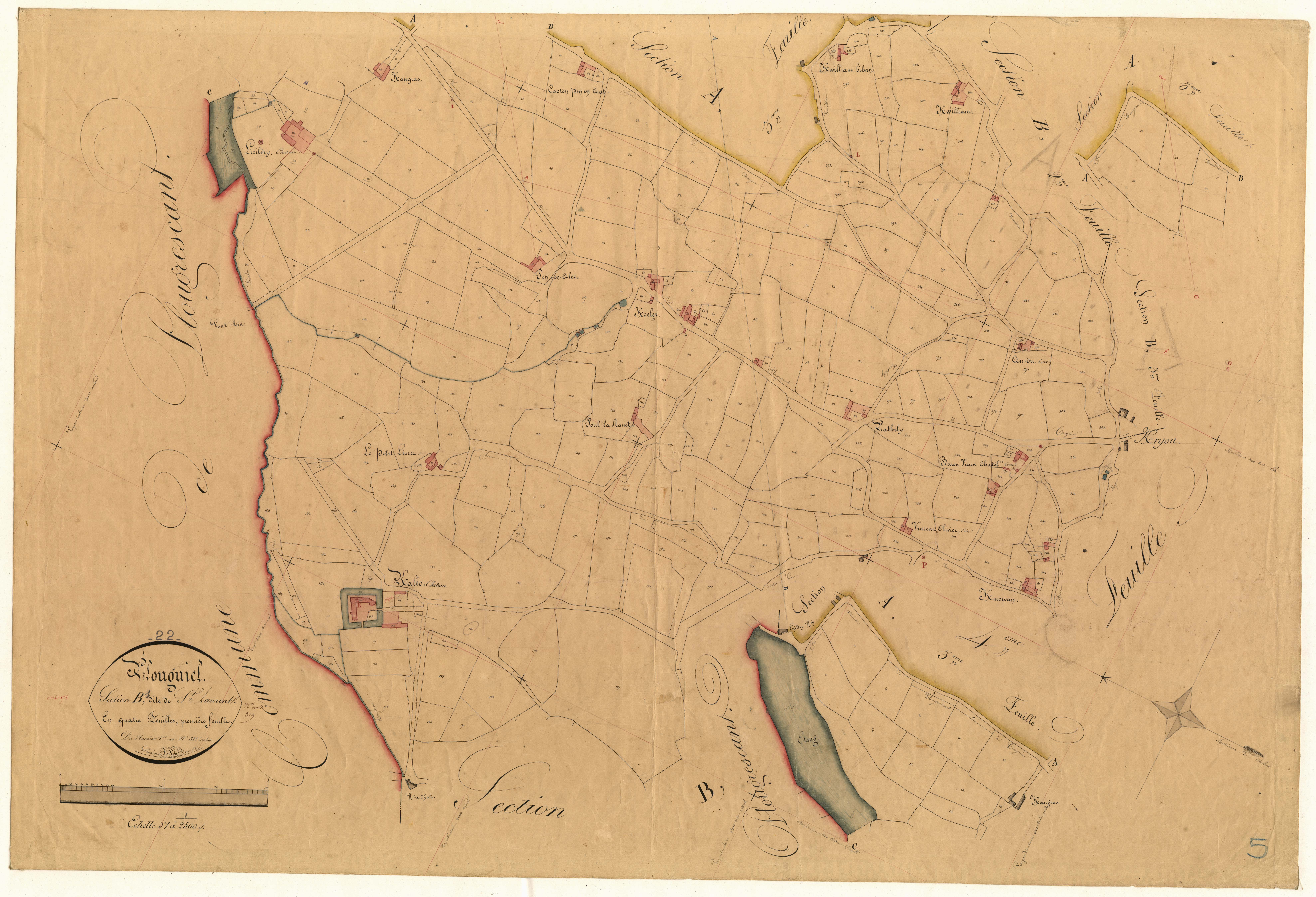 Plouguiel - Section B, 1re feuille