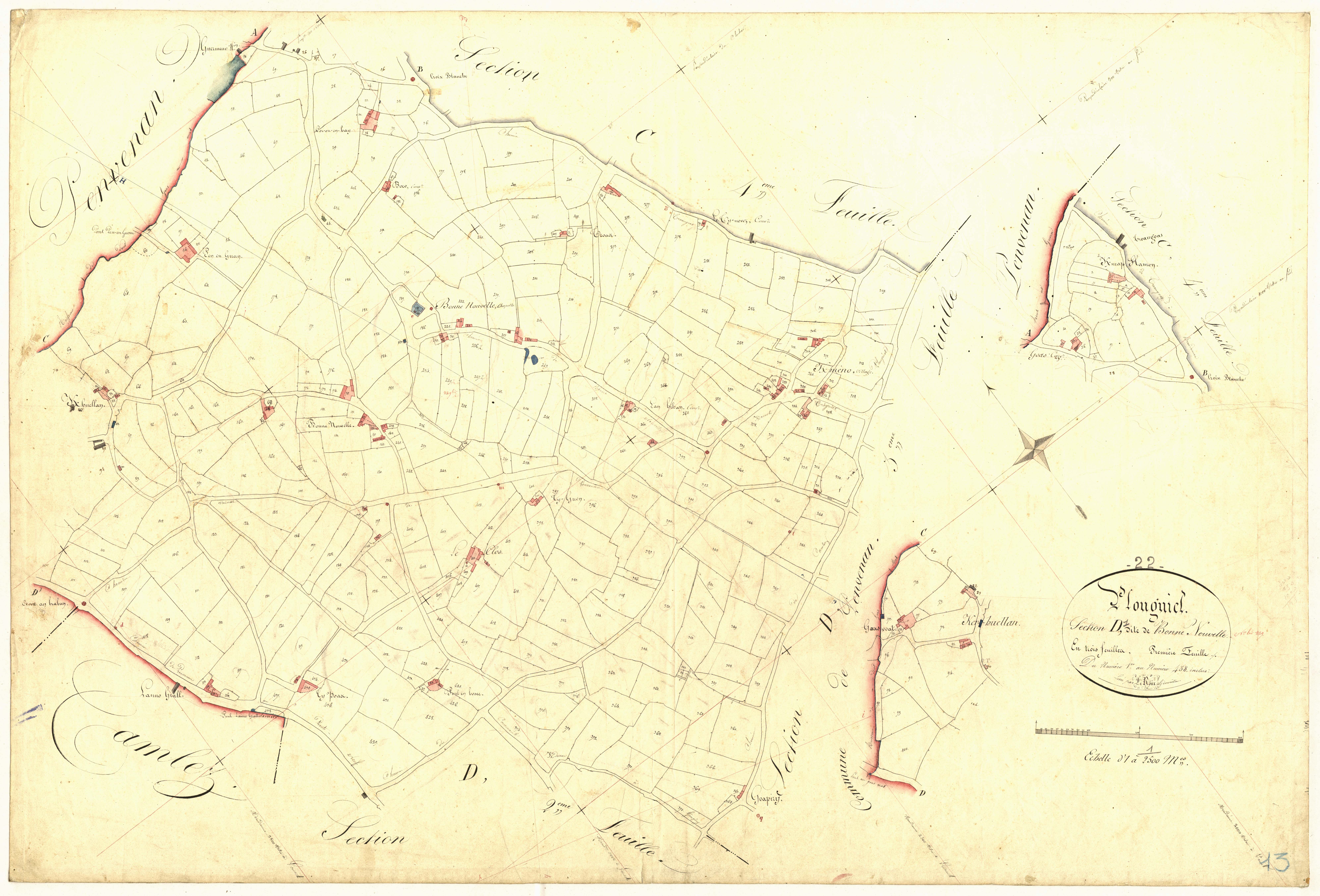 Plouguiel - Section D, 1re feuille