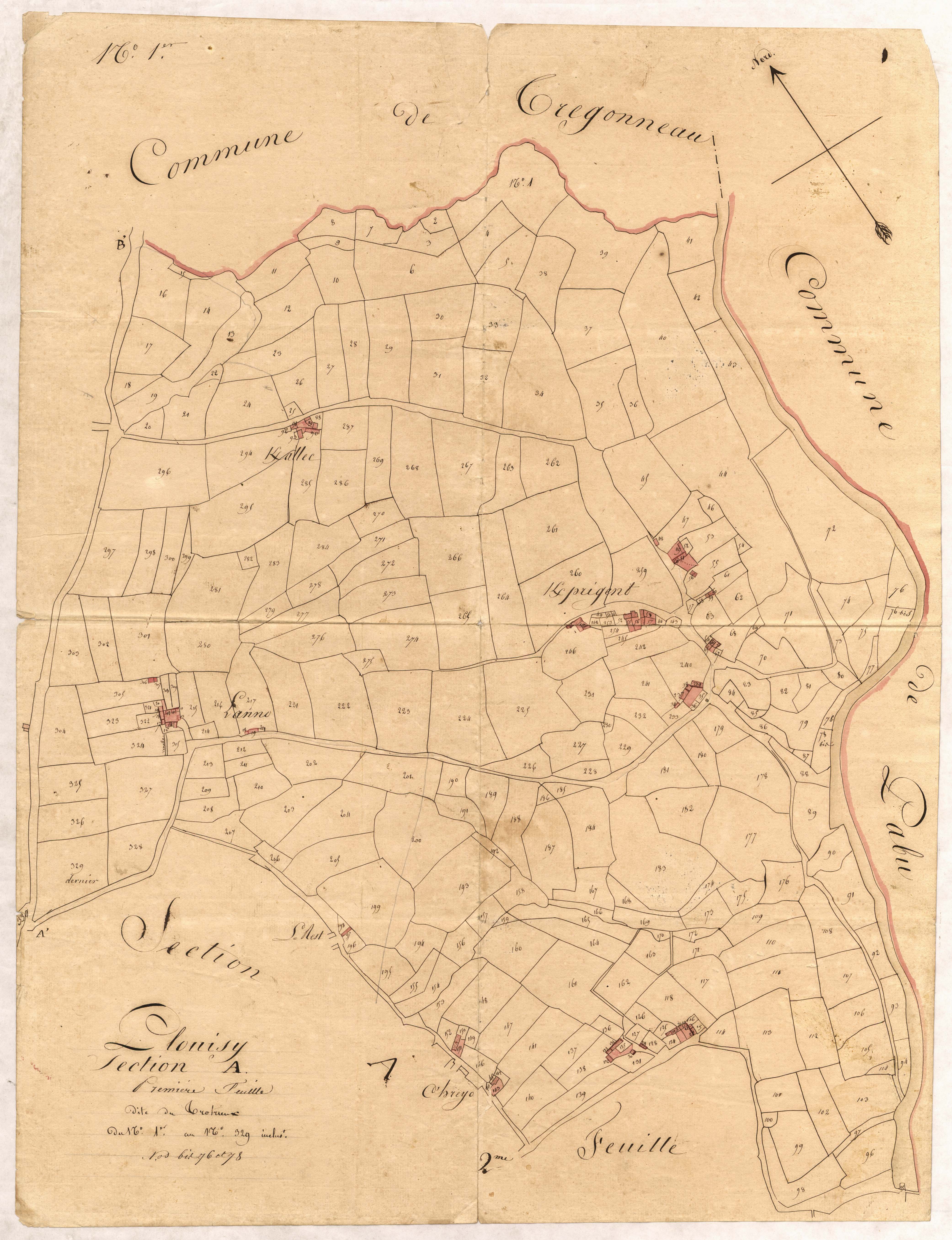 Plouisy - Section A, 1re feuille