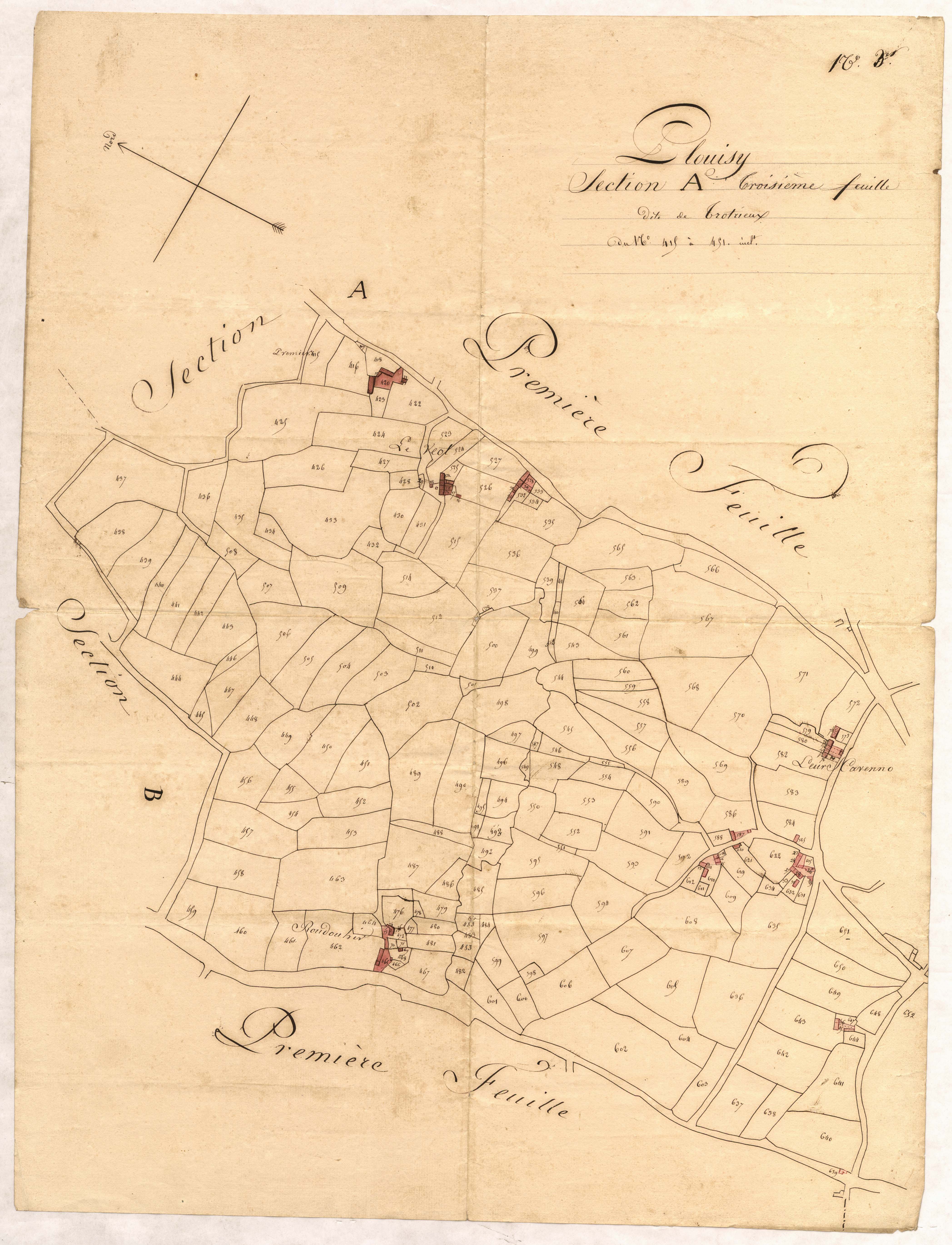Plouisy - Section A, 3e feuille
