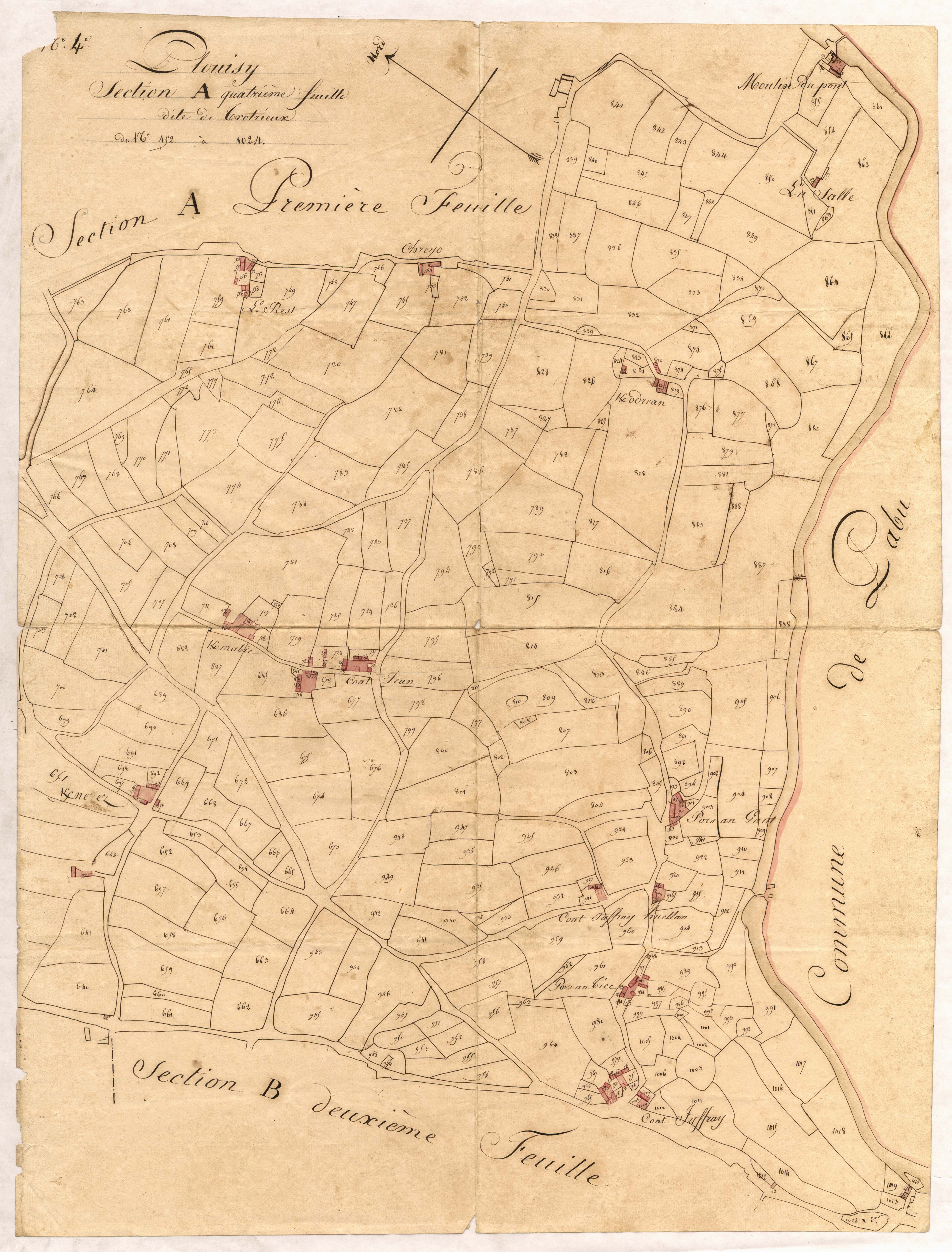Plouisy - Section A, 4e feuille