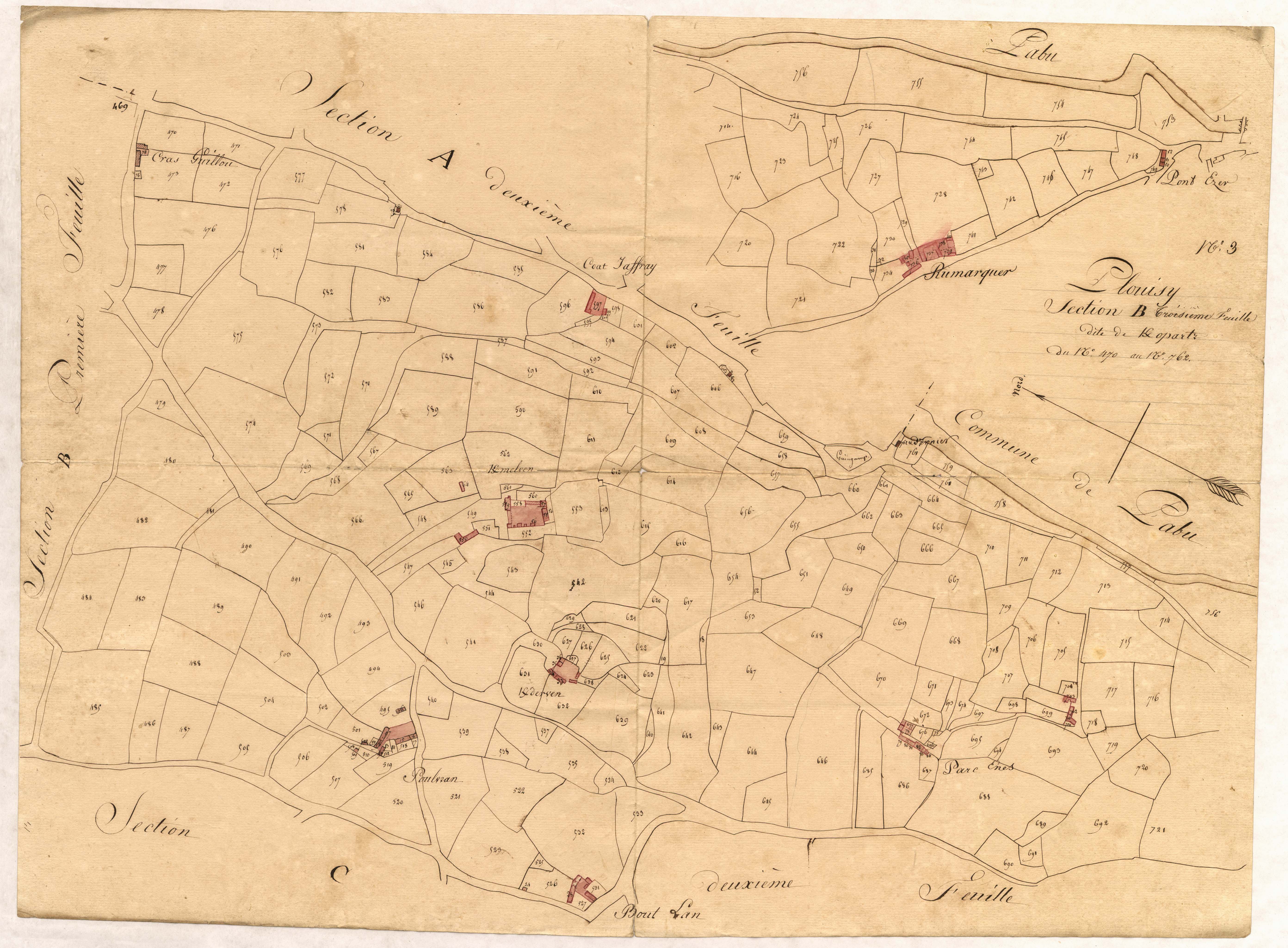 Plouisy - Section B, 3e feuille