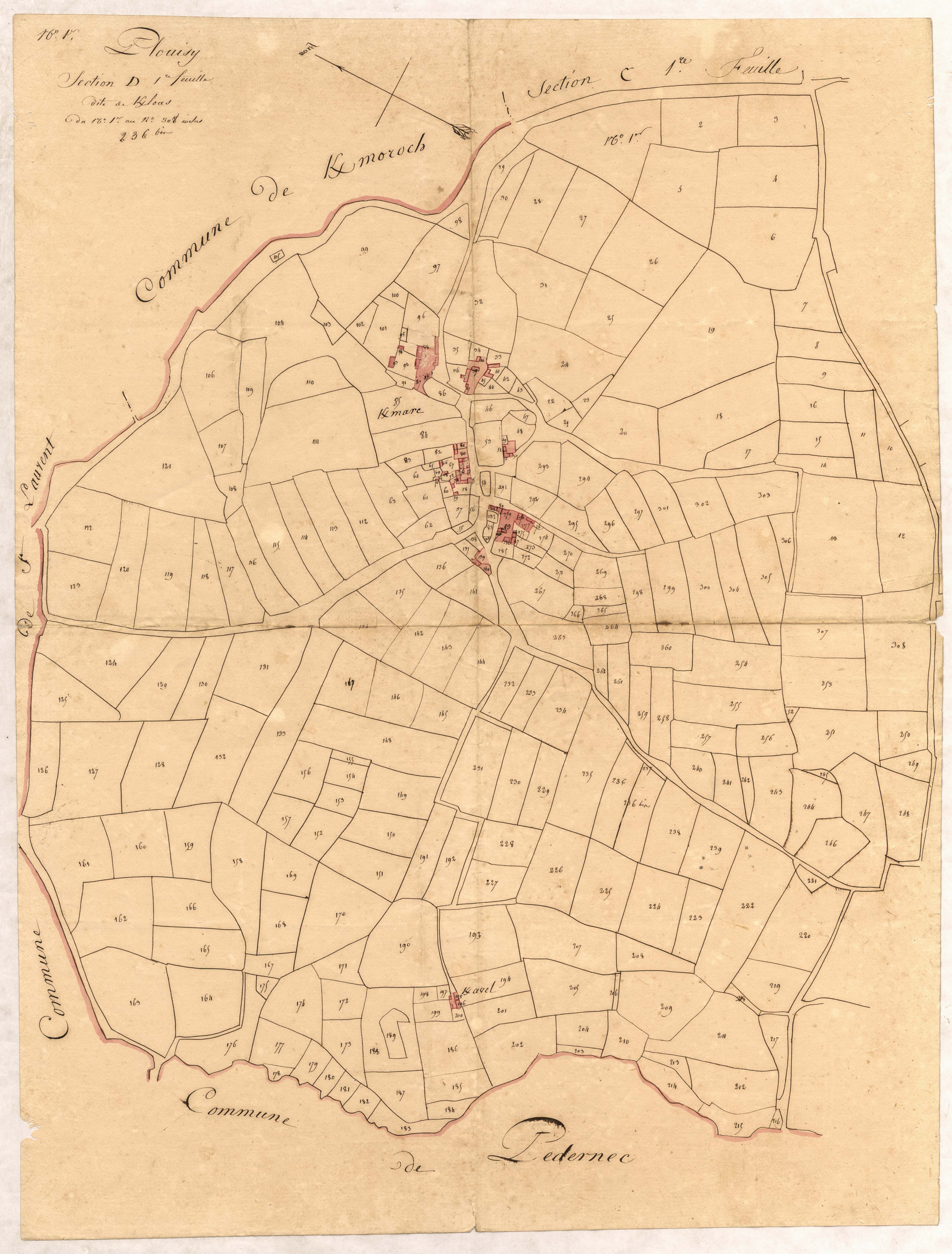 Plouisy - Section D, 1re feuille