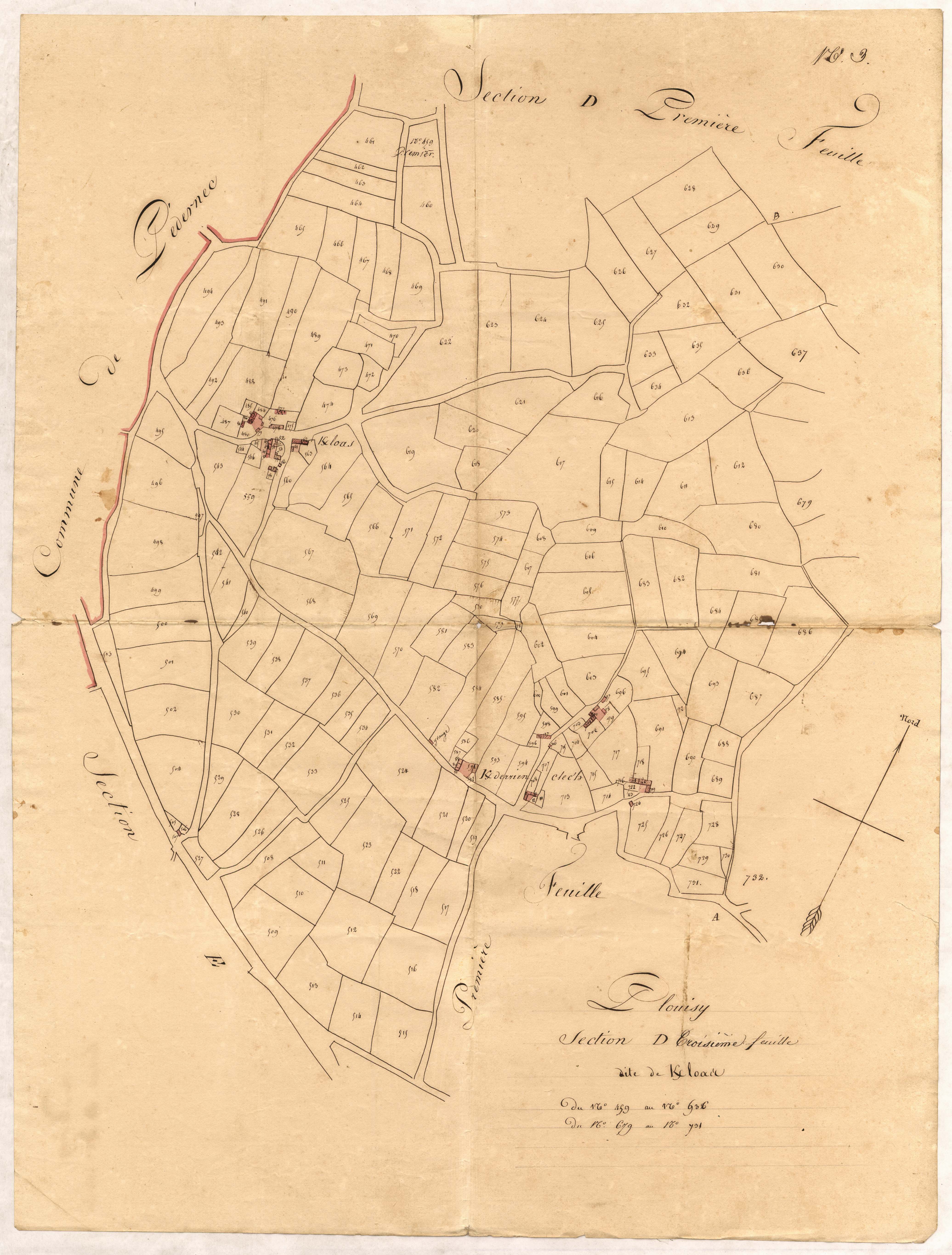 Plouisy - Section D, 3e feuille