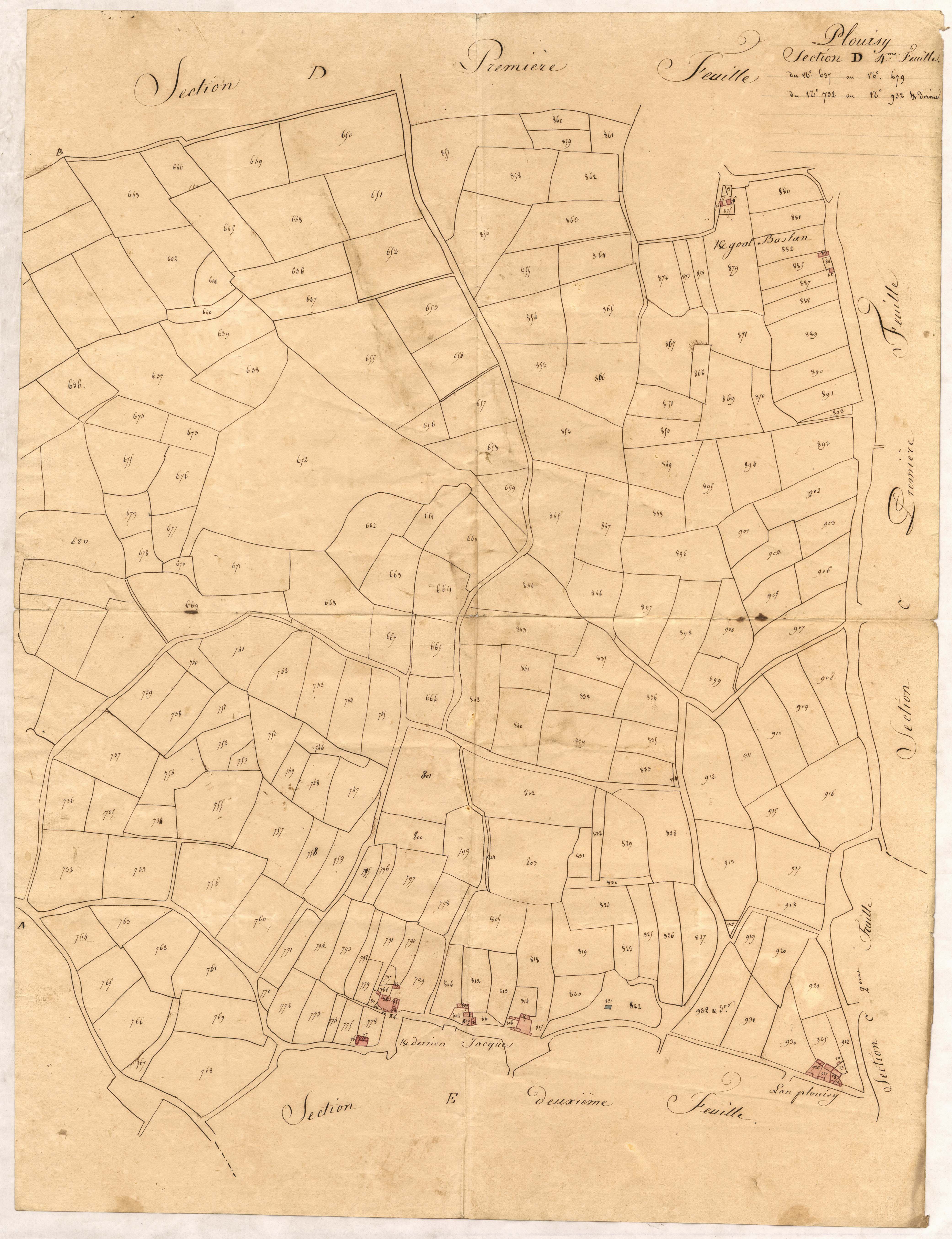Plouisy - Section D, 4e feuille