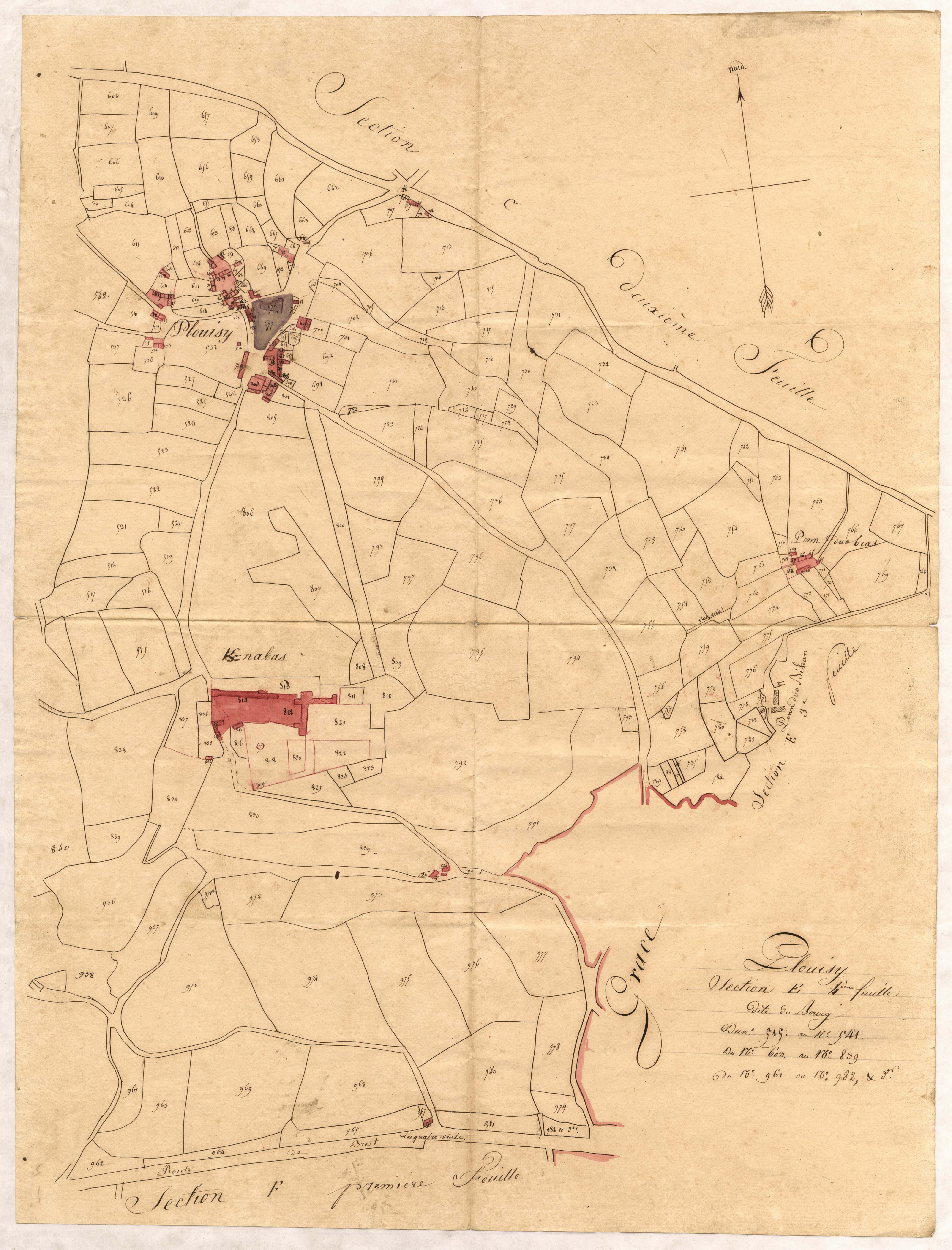 Plouisy - Section E, 4e feuille