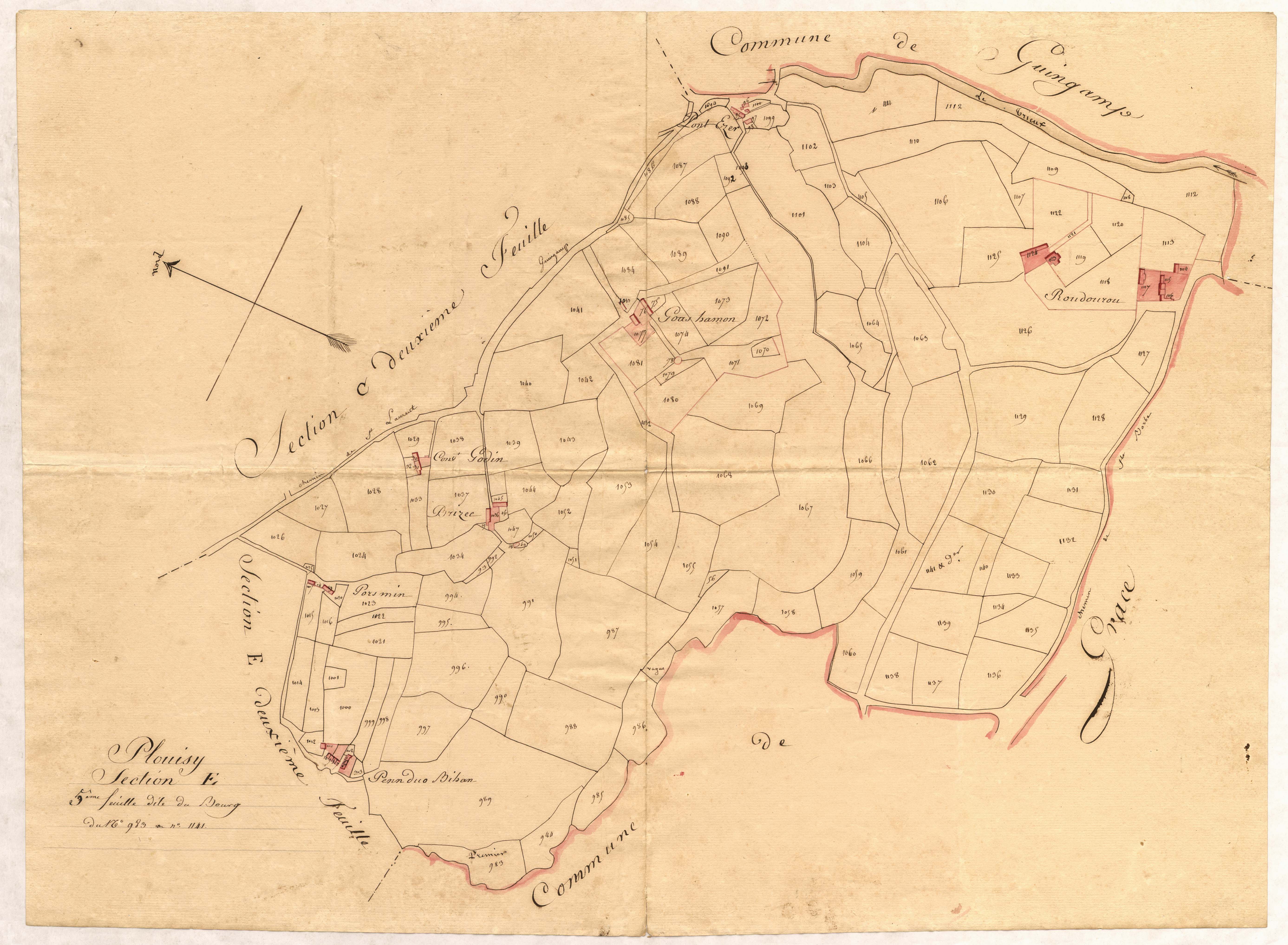 Plouisy - Section E, 5e feuille