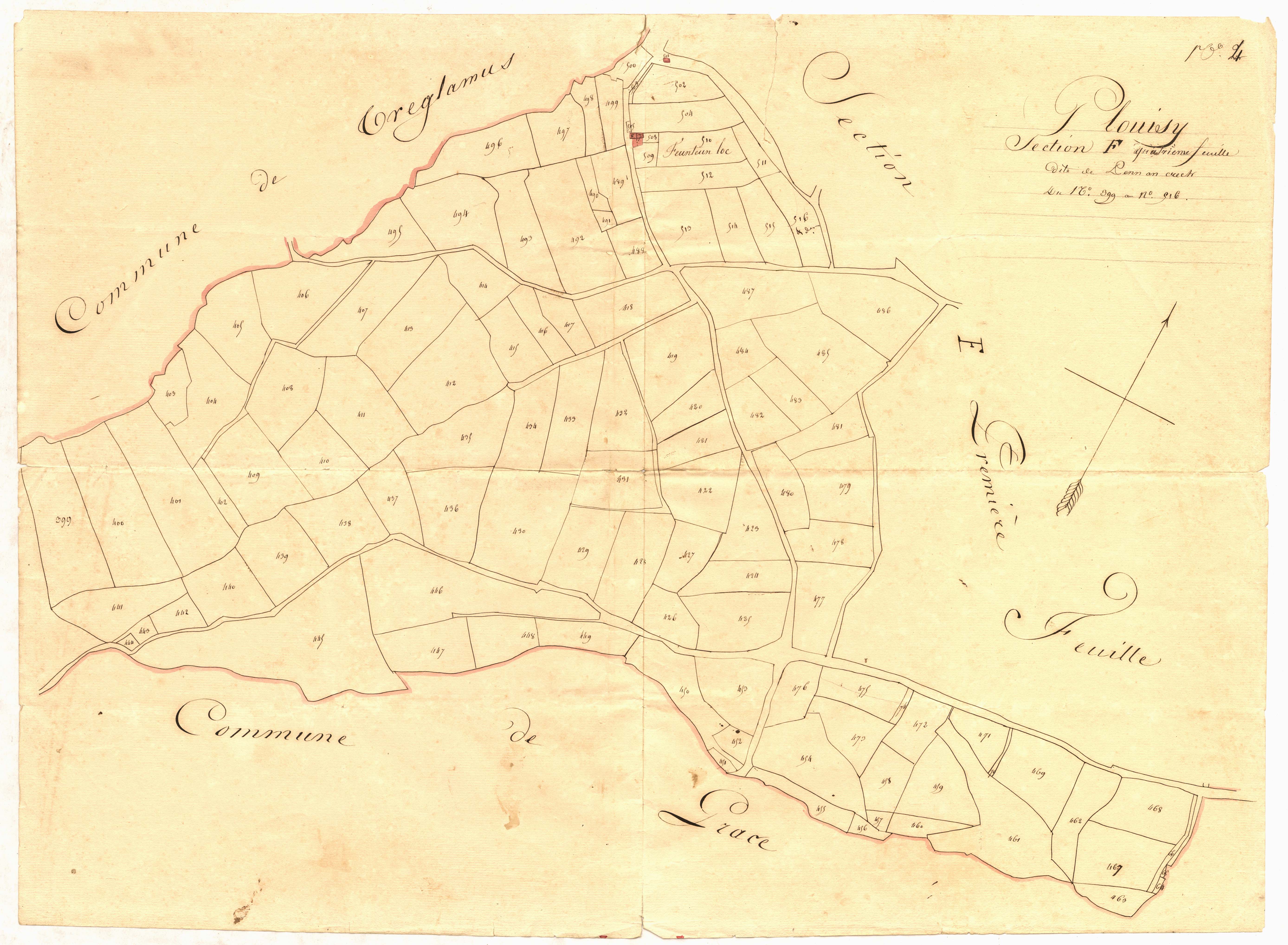 Plouisy - Section F, 4e feuille
