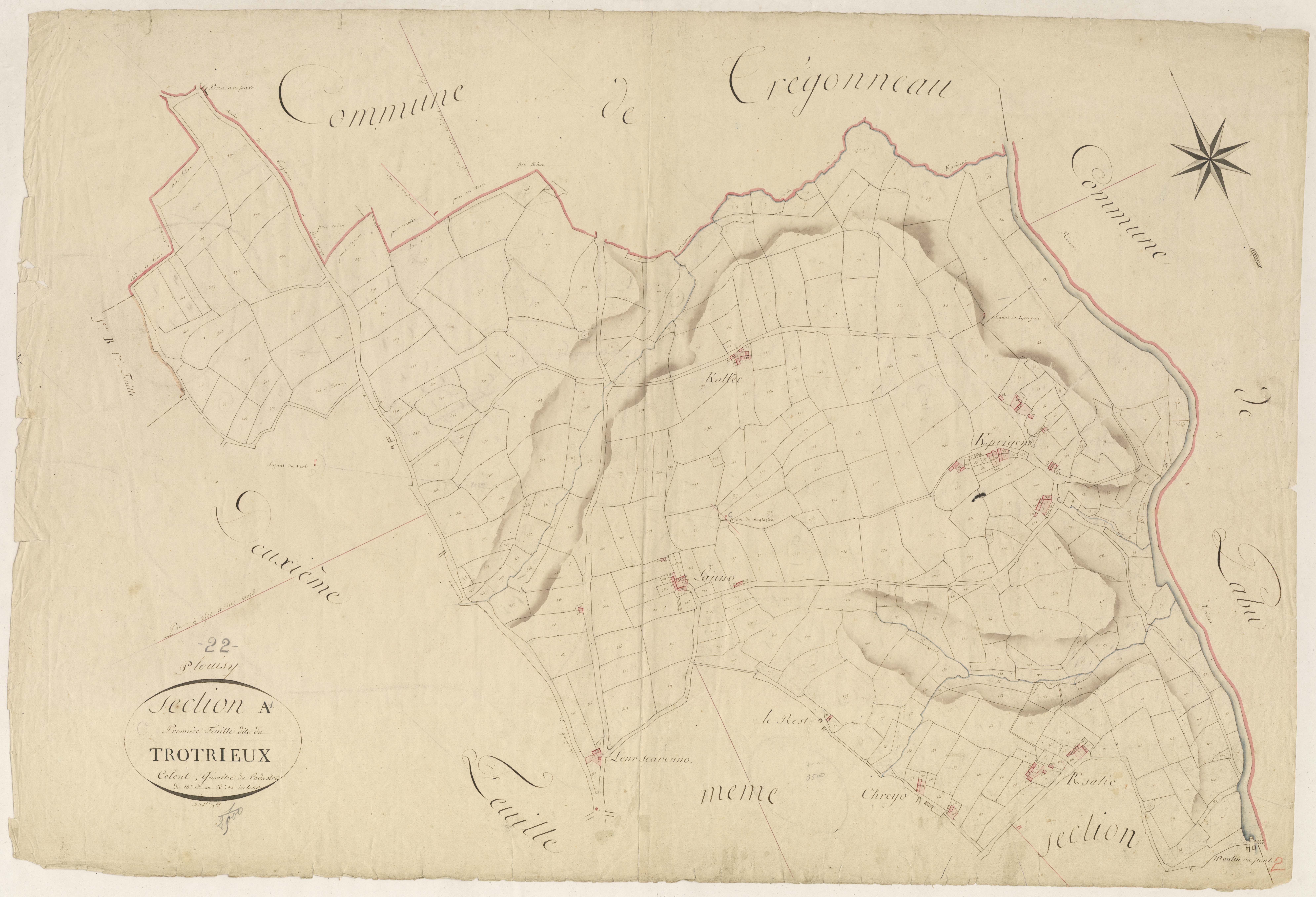 Plouisy - Section A, 1re feuille