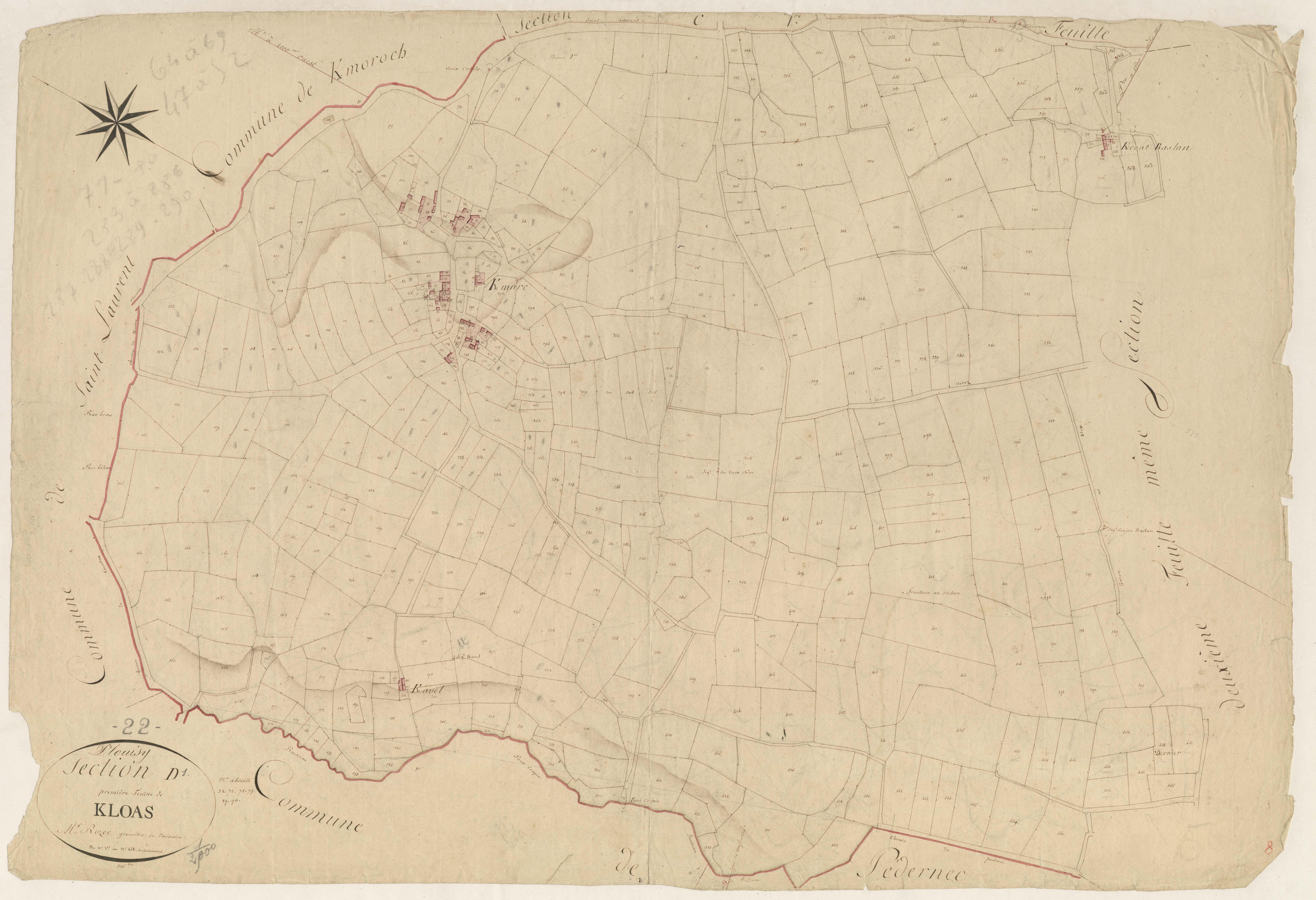 Plouisy - Section D, 1re feuille