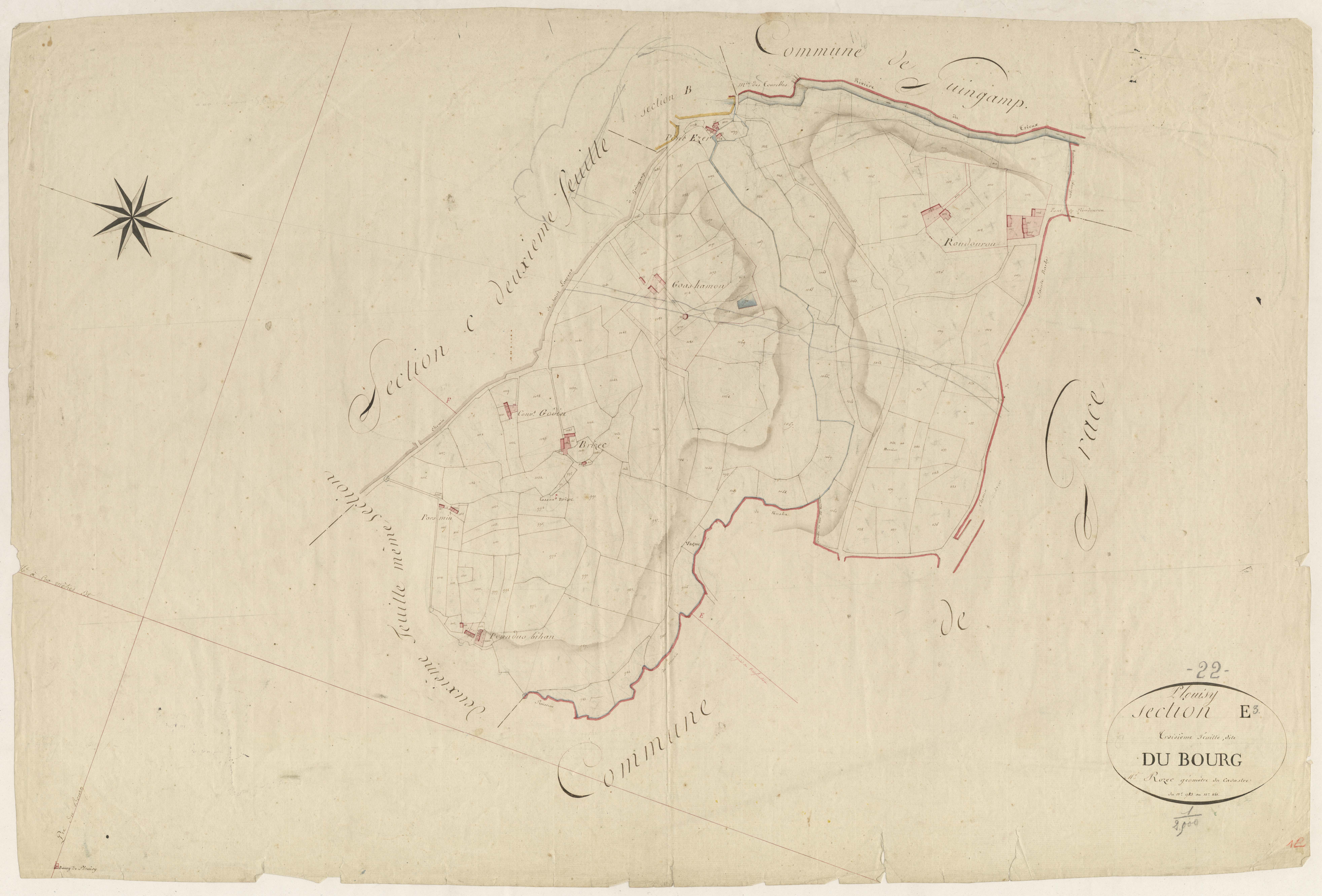 Plouisy - Section E, 3e feuille