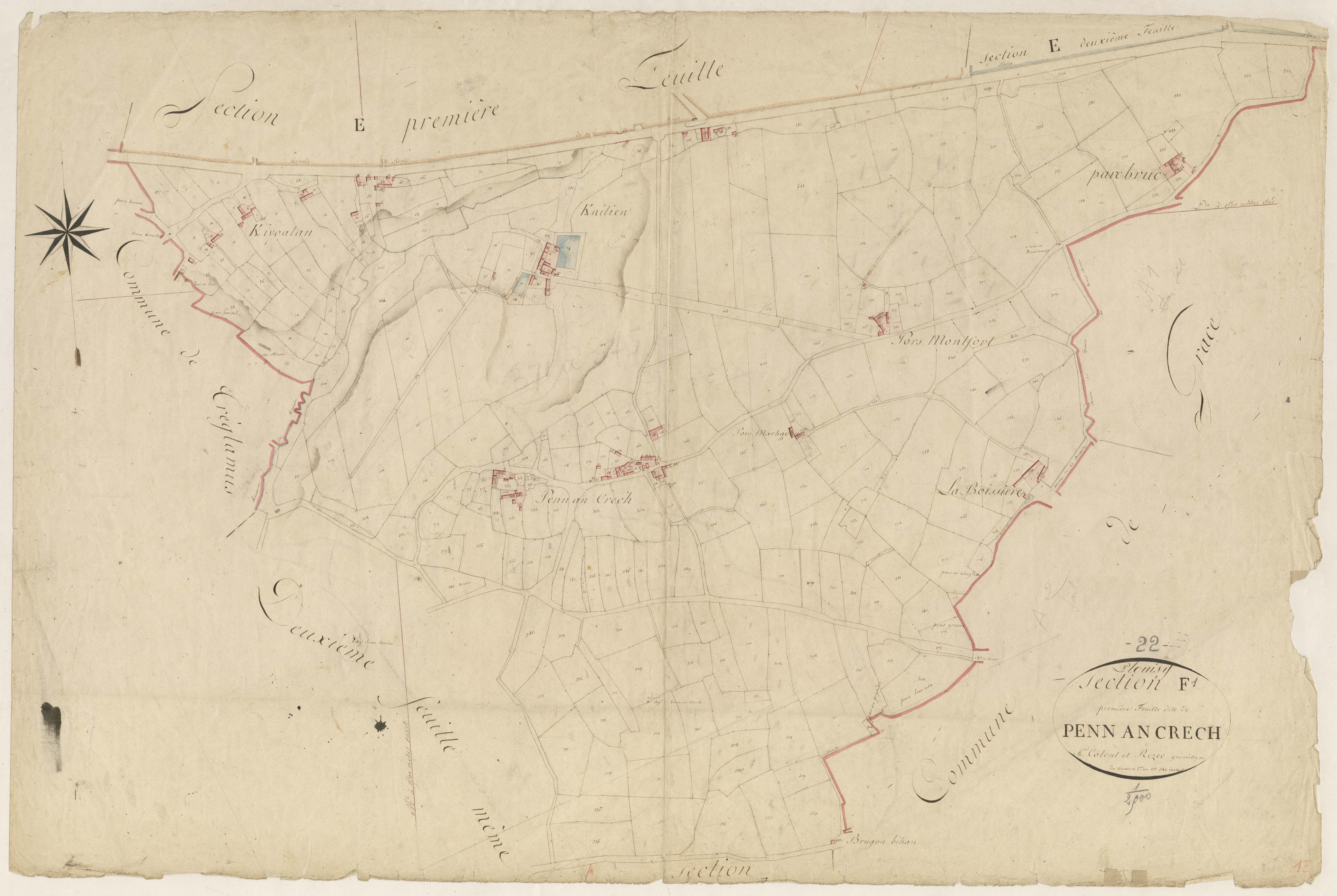 Plouisy - Section F, 1re feuille