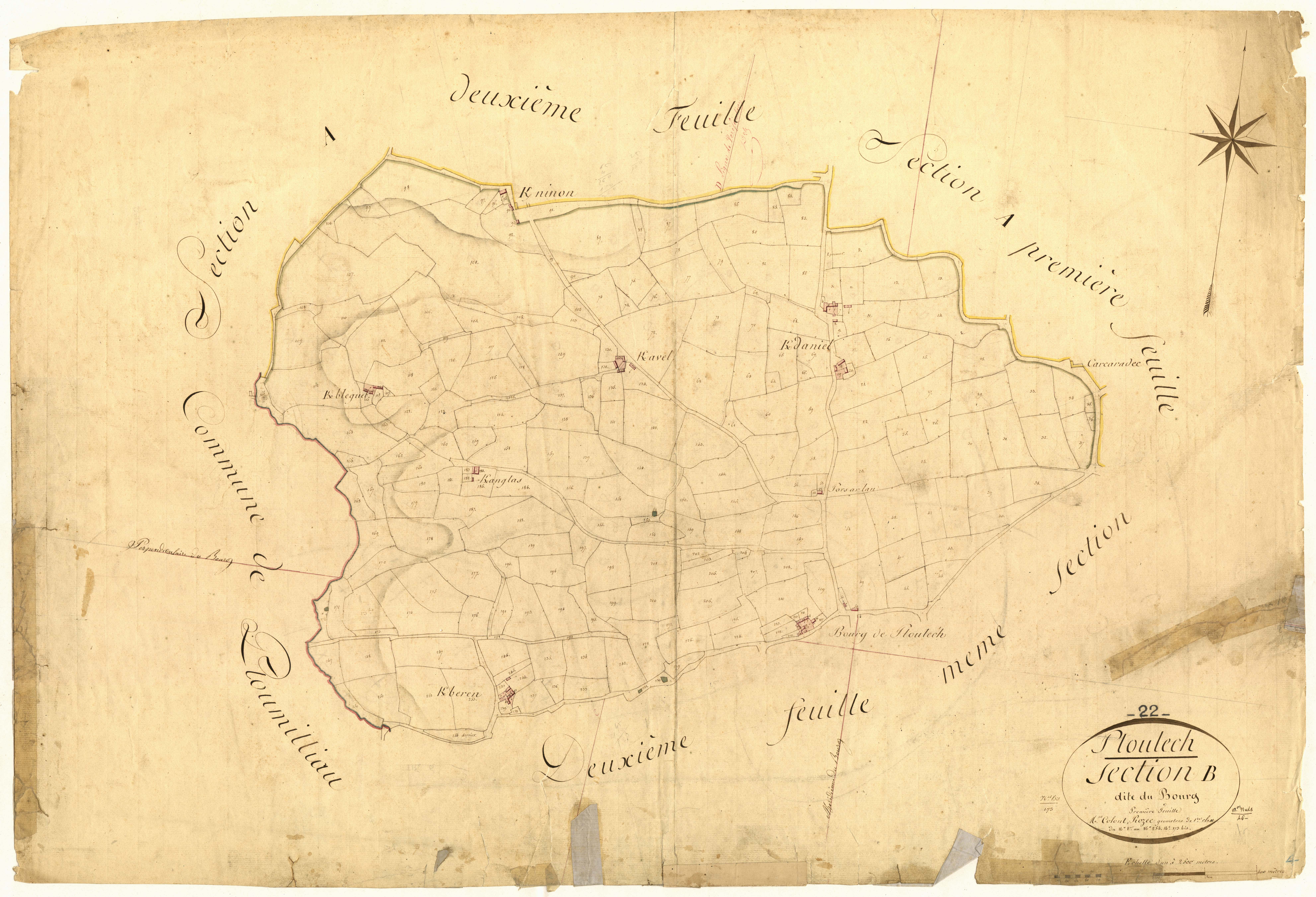 Ploulec'h - Section B, 1re feuille