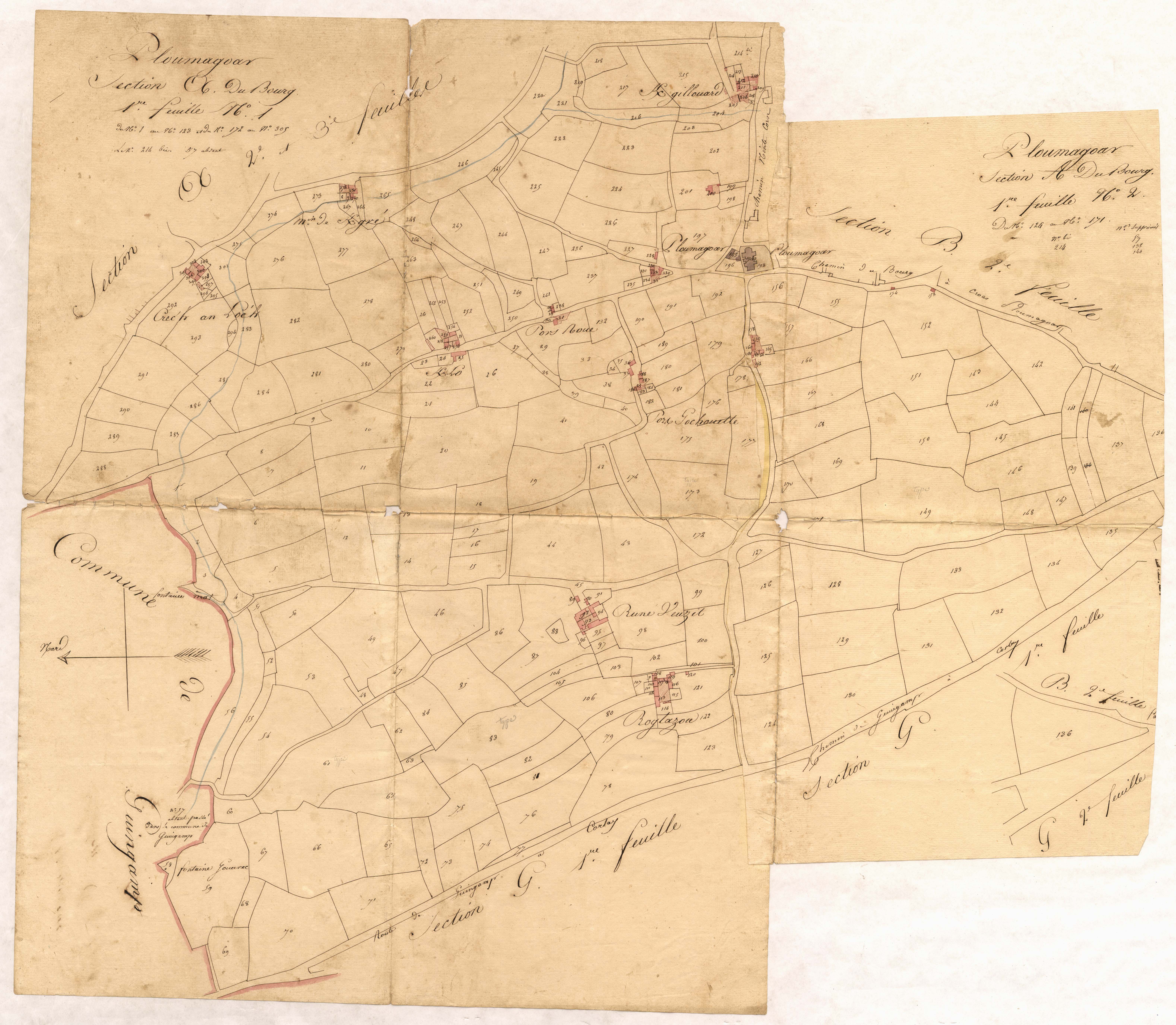 Ploumagoar - Section A, 1re feuille