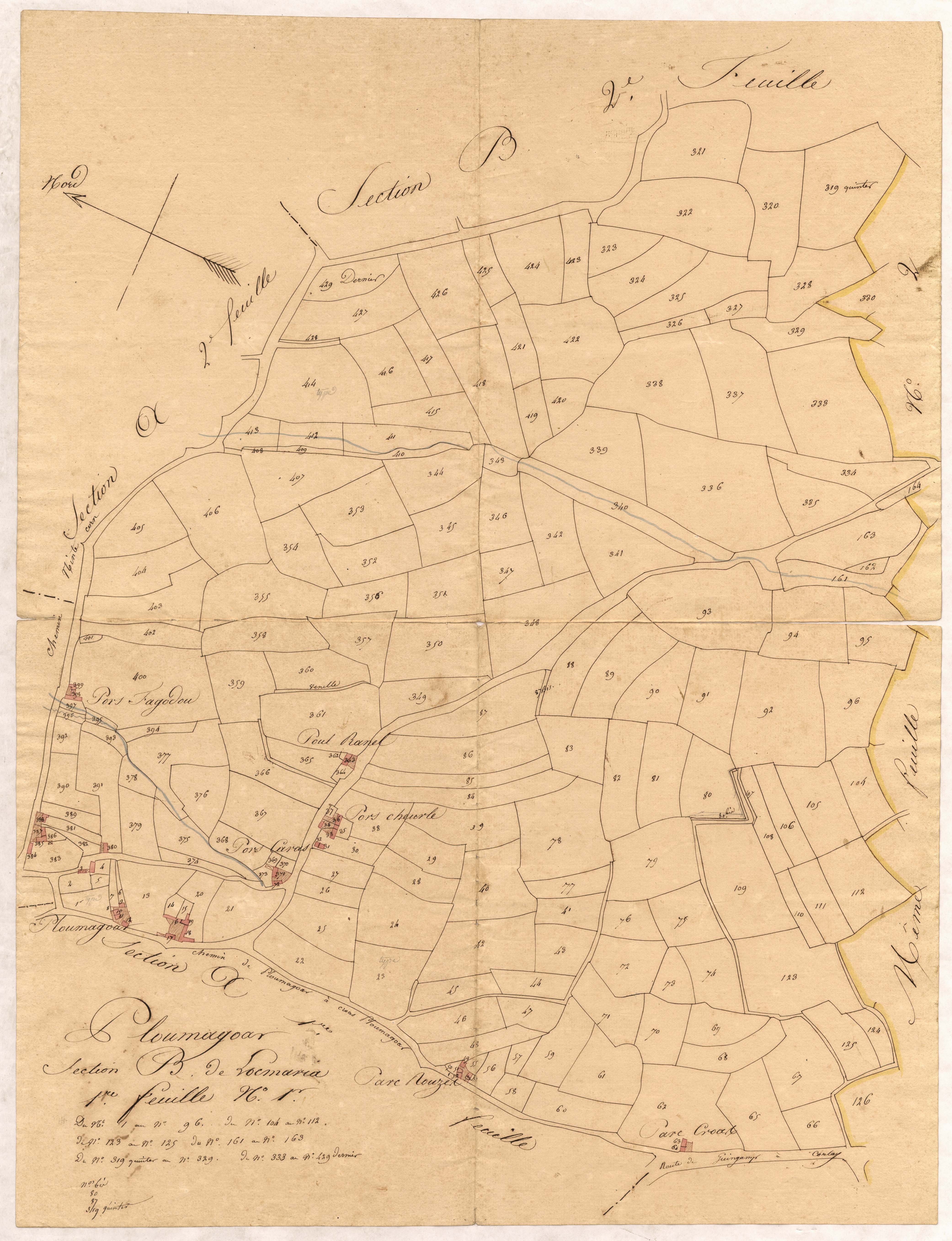 Ploumagoar - Section B, 1re feuille
