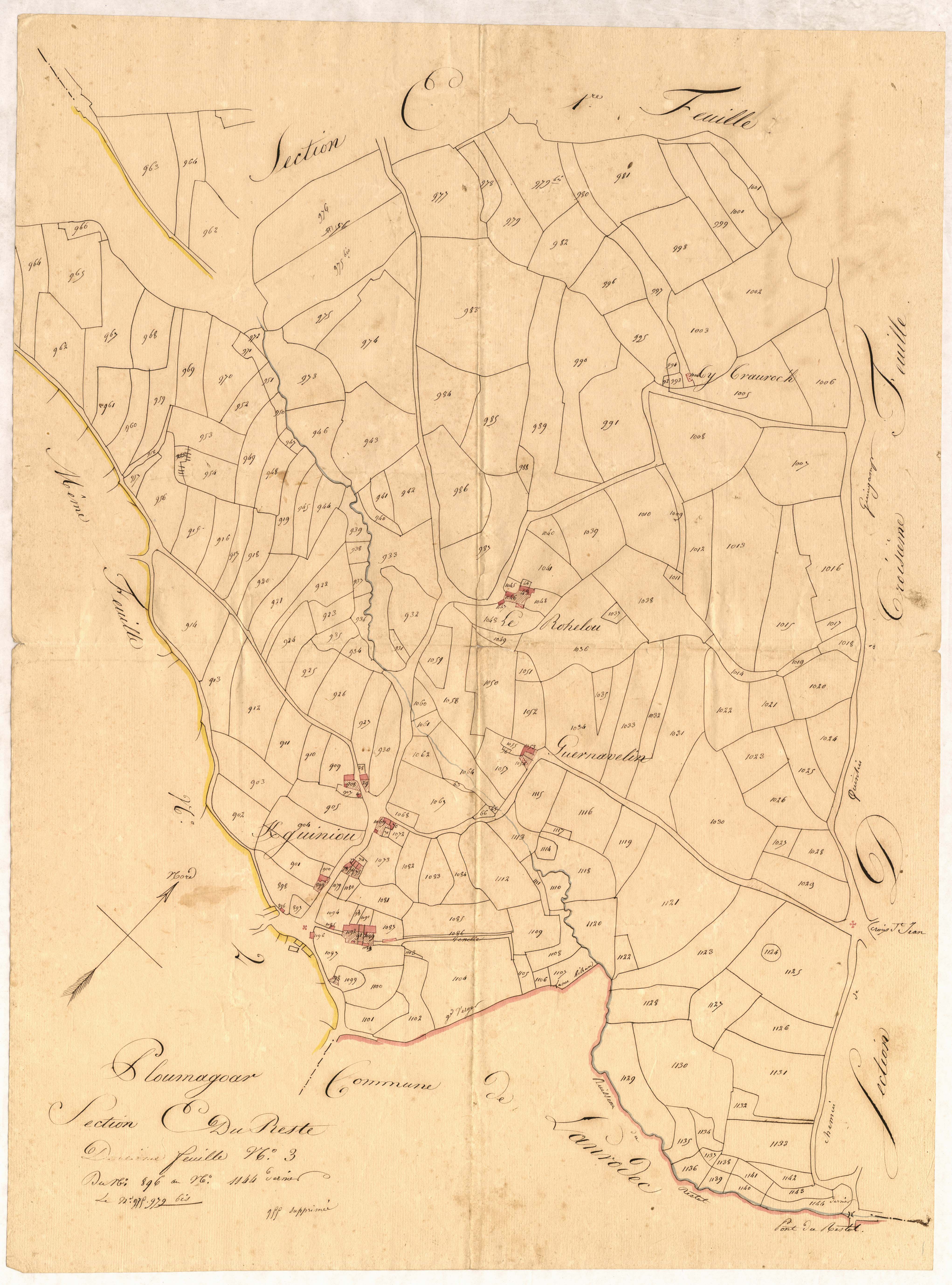 Ploumagoar - Section E, 3e feuille