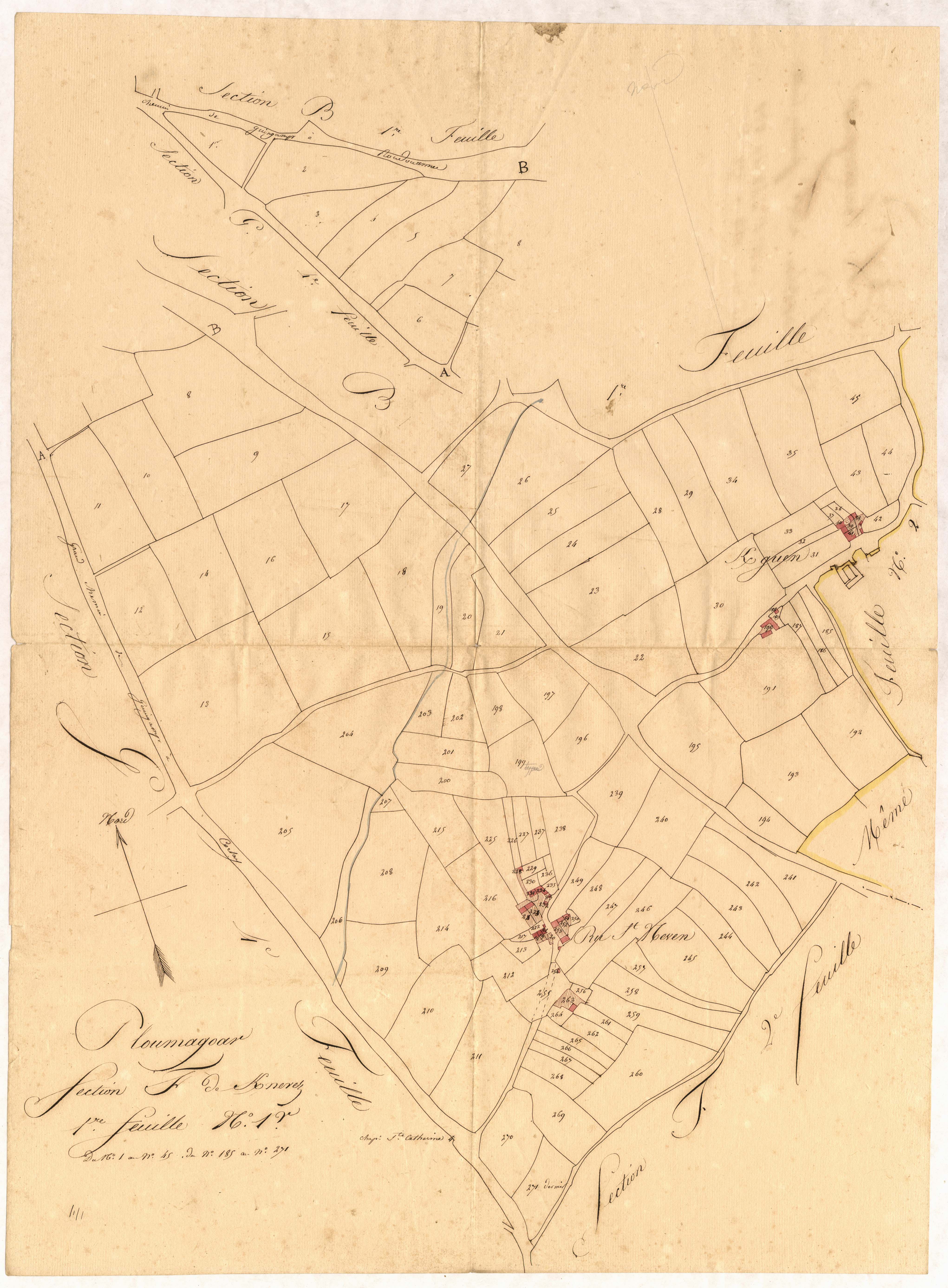 Ploumagoar - Section F, 1re feuille