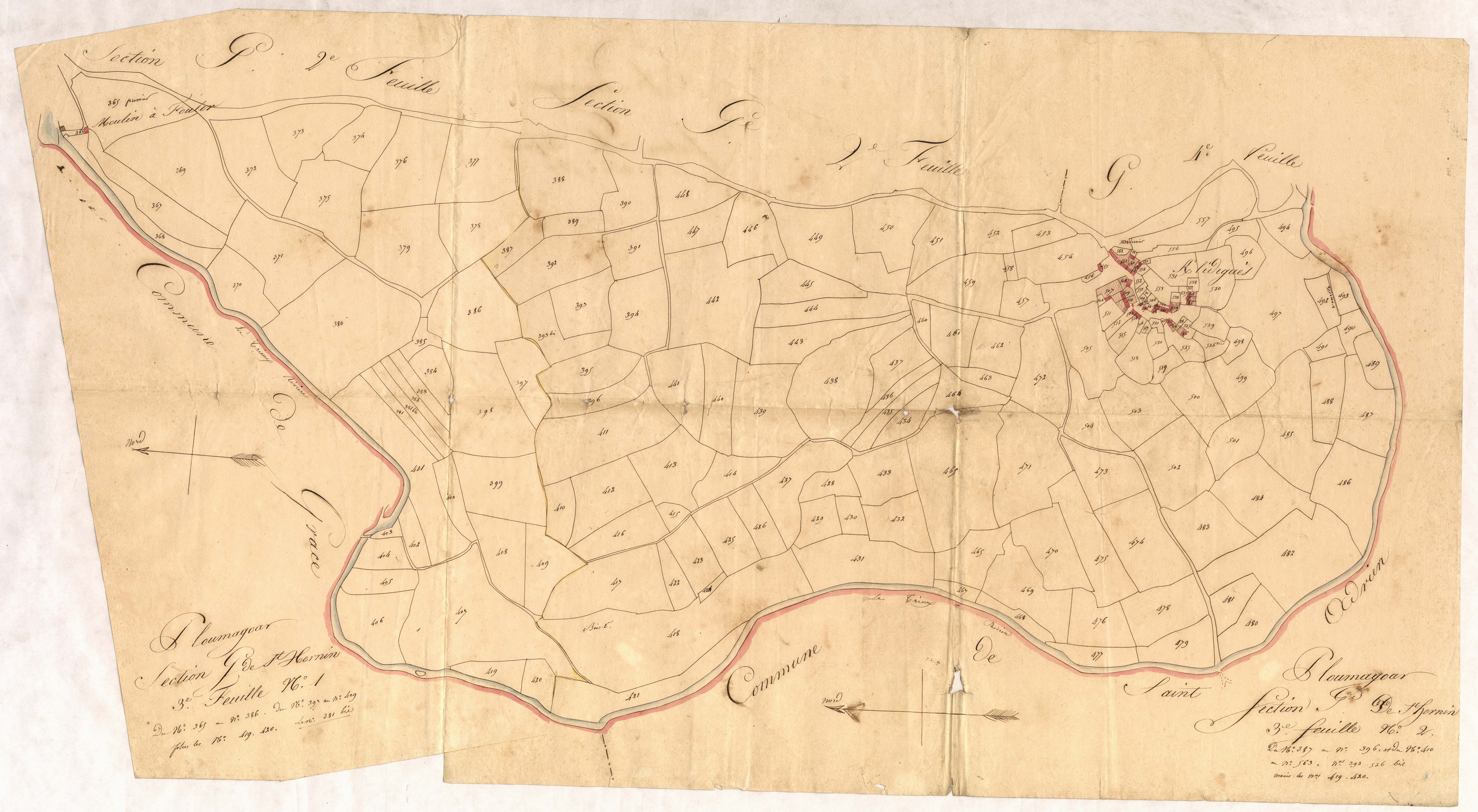 Ploumagoar - Section G, 3e feuille