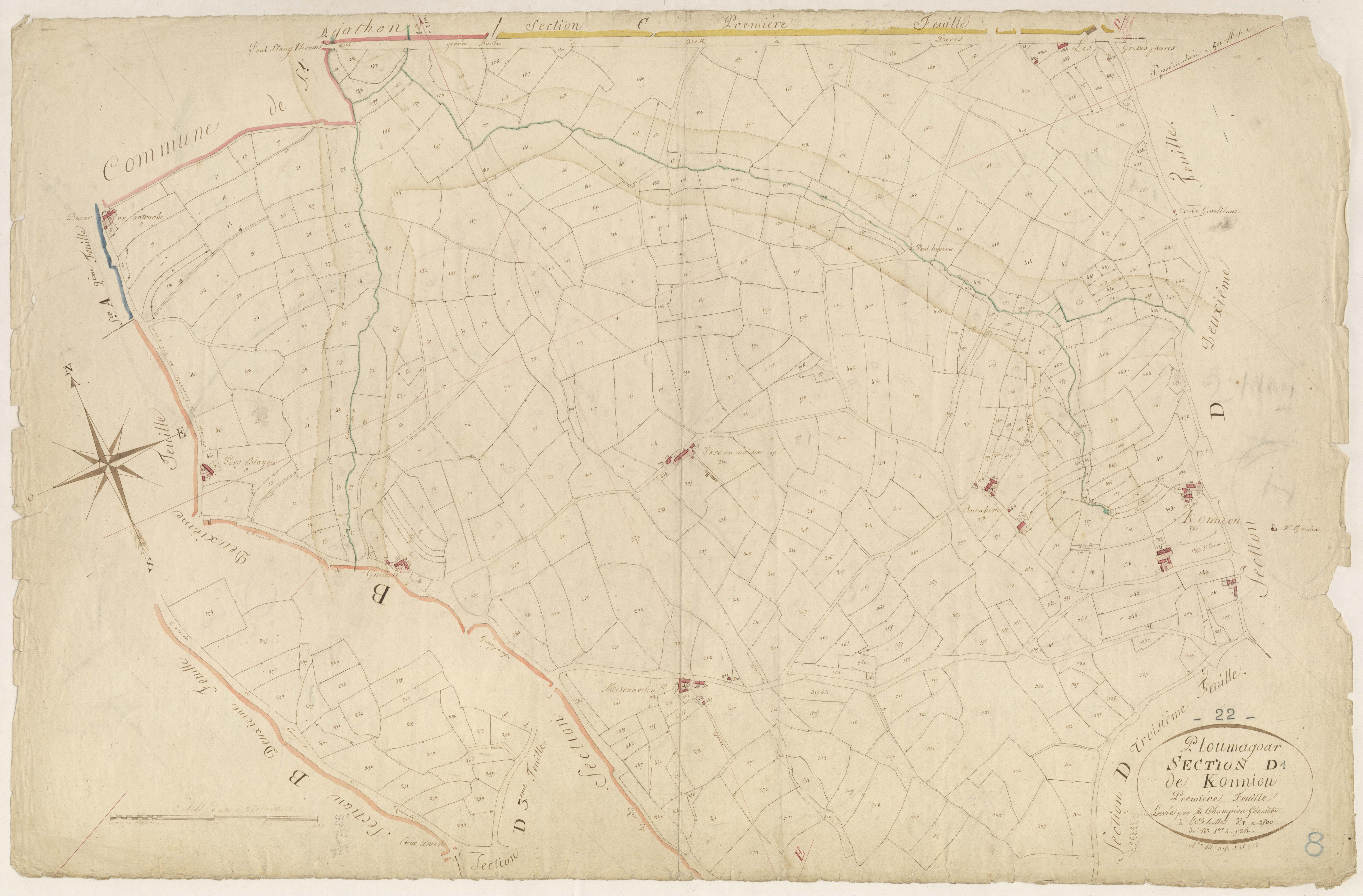 Ploumagoar - Section D, 1re feuille