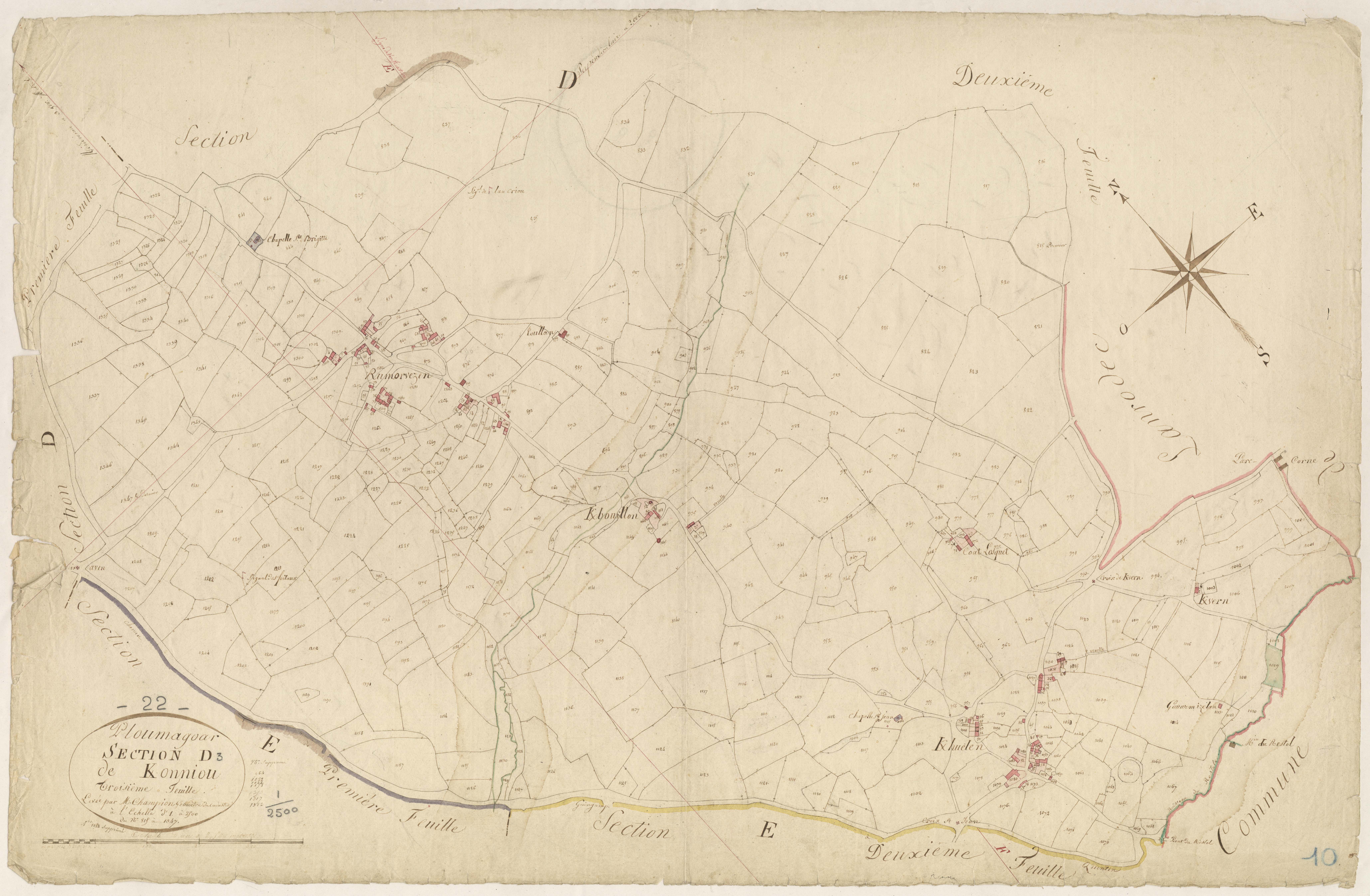 Ploumagoar - Section D, 3e feuille