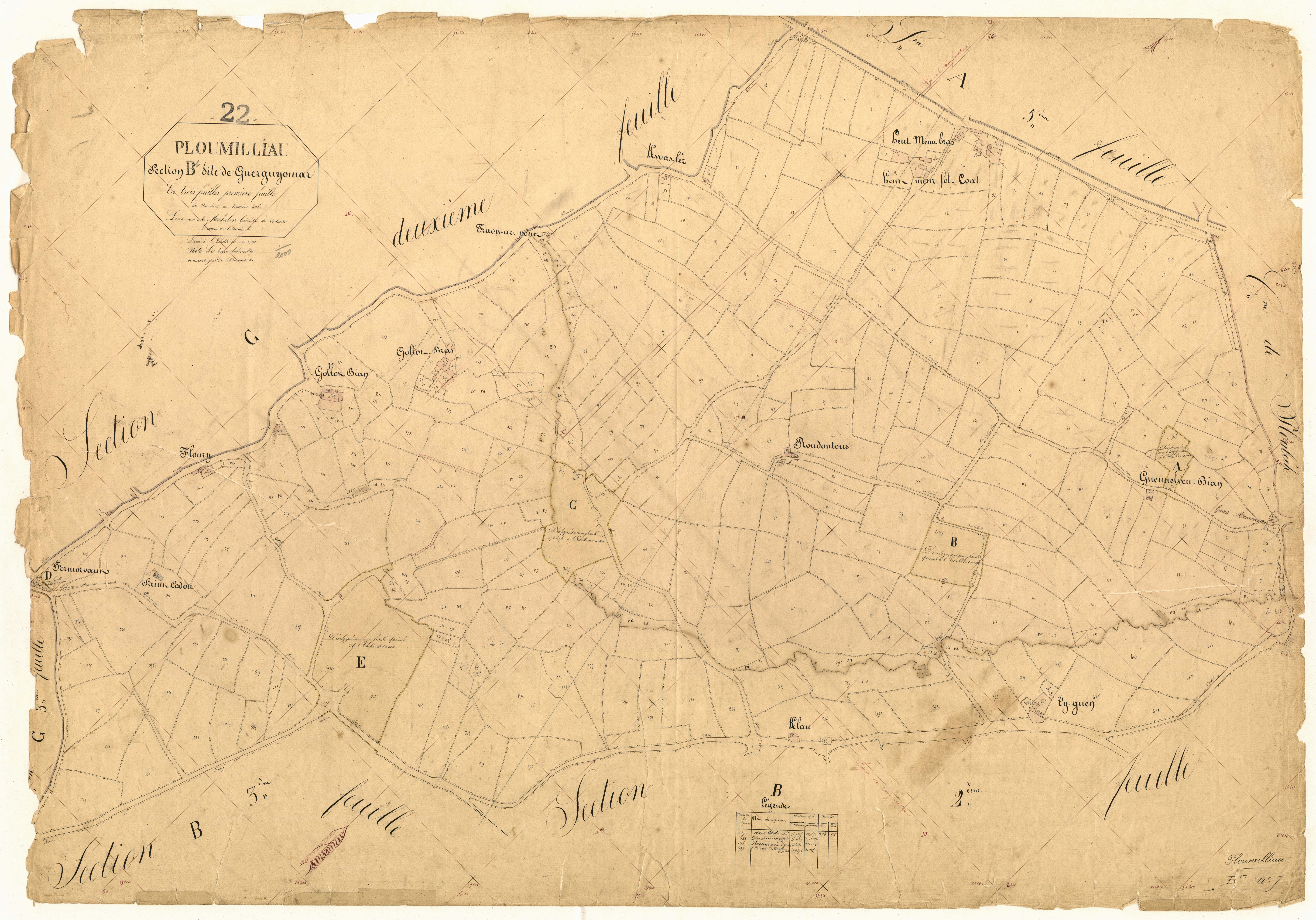 Ploumilliau - Section B, 1re feuille