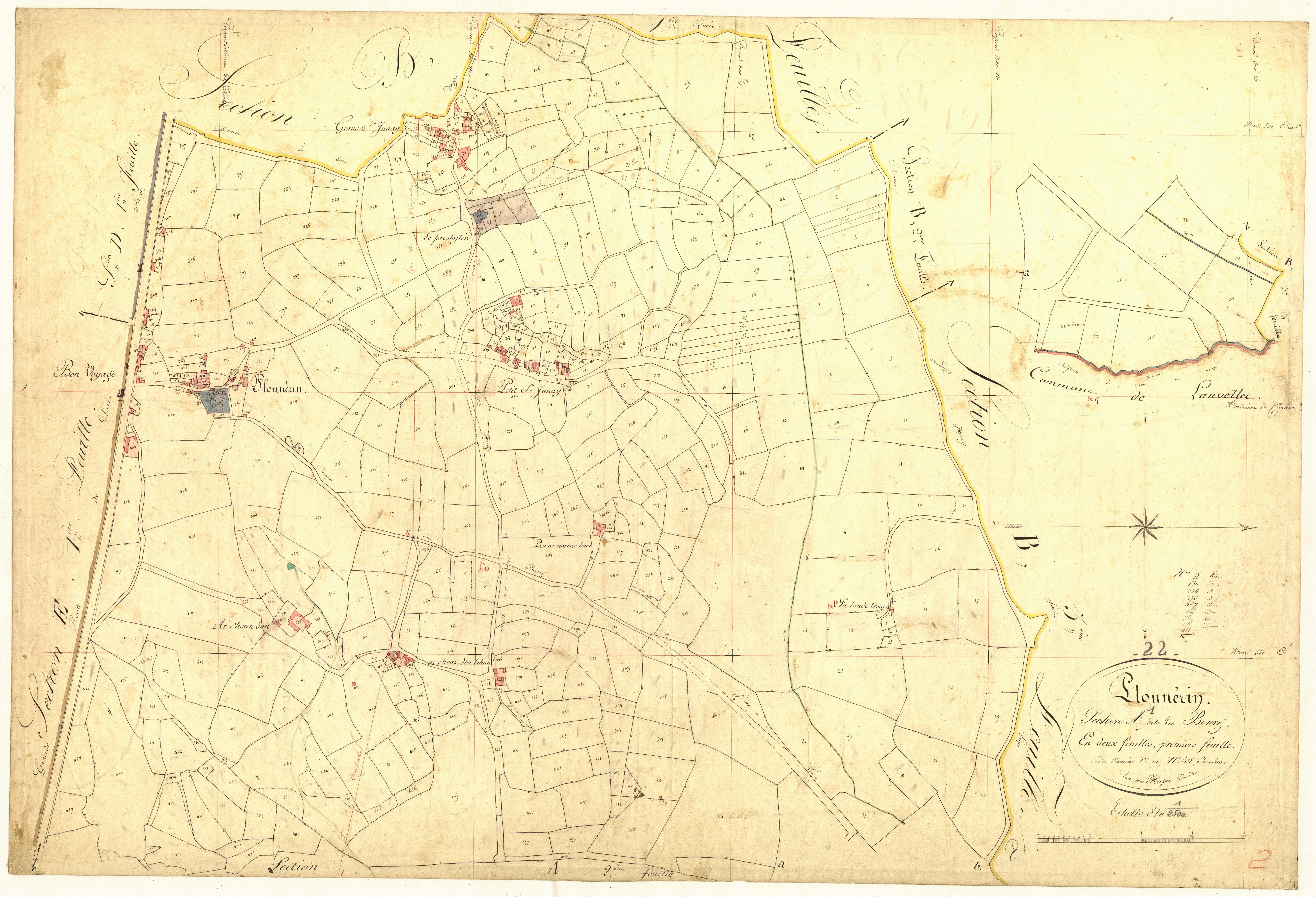 Plounérin - Section A, 1re feuille