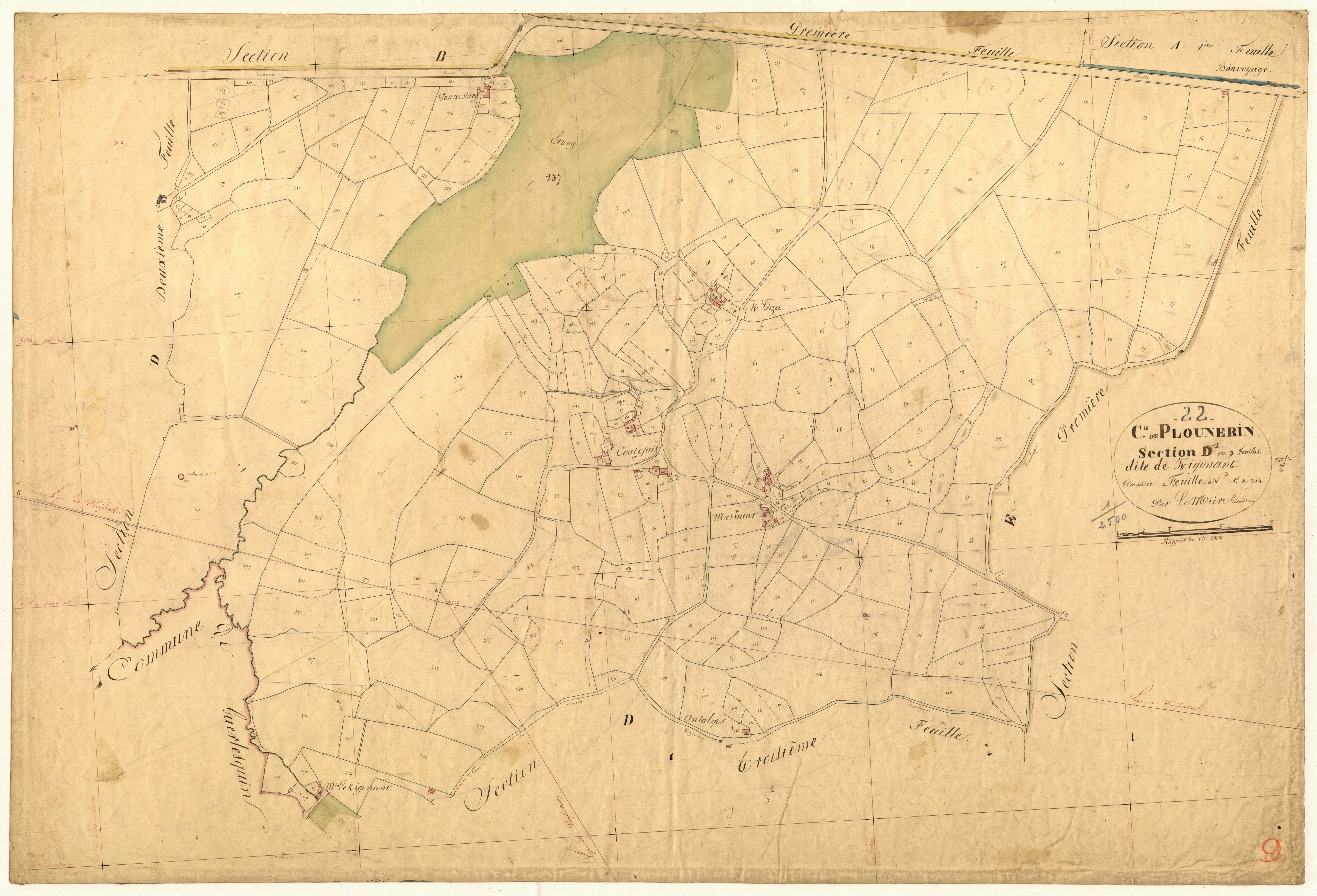 Plounérin - Section D, 1re feuille