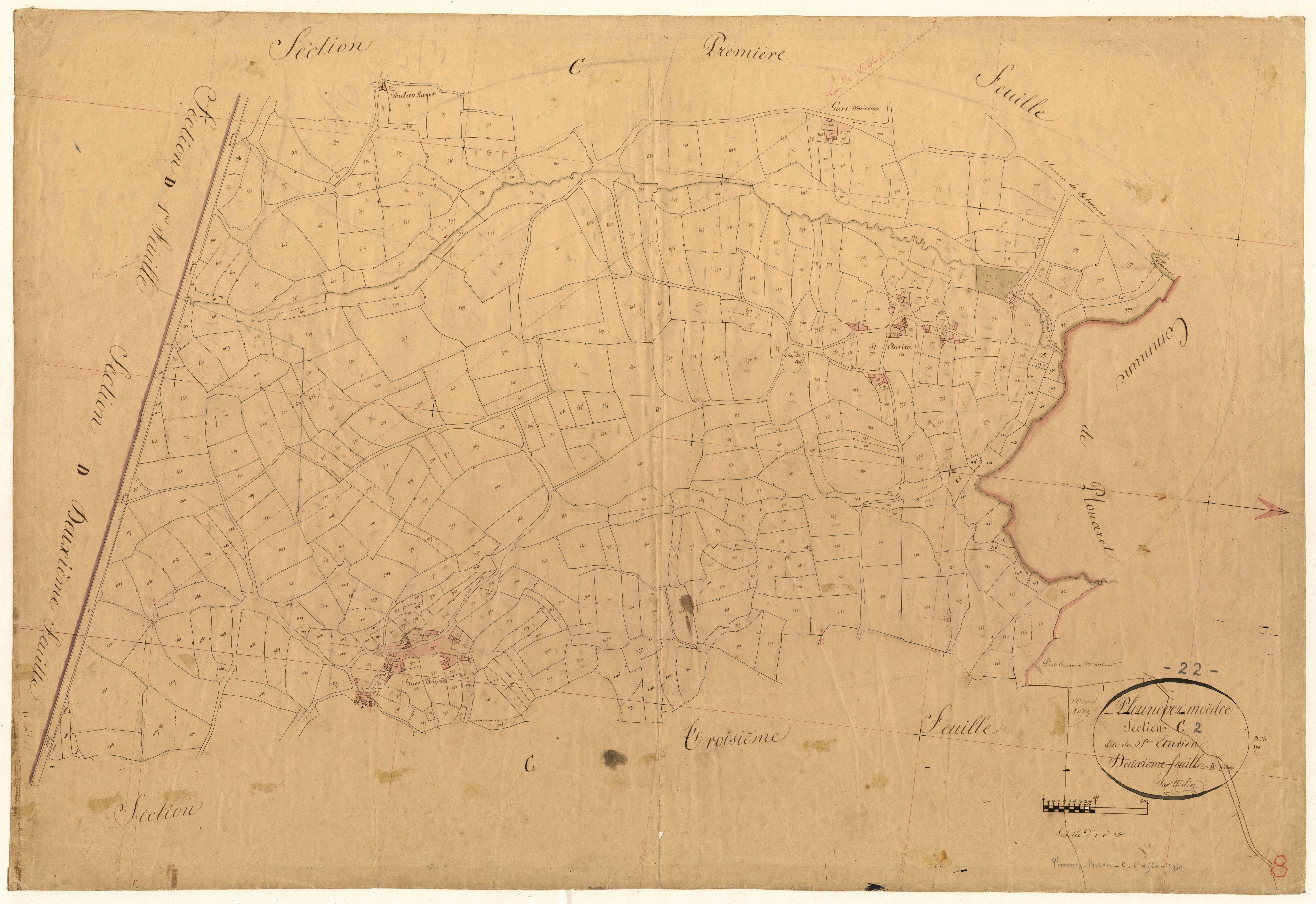 Plounévez-Moëdec - Section C, 2e feuille