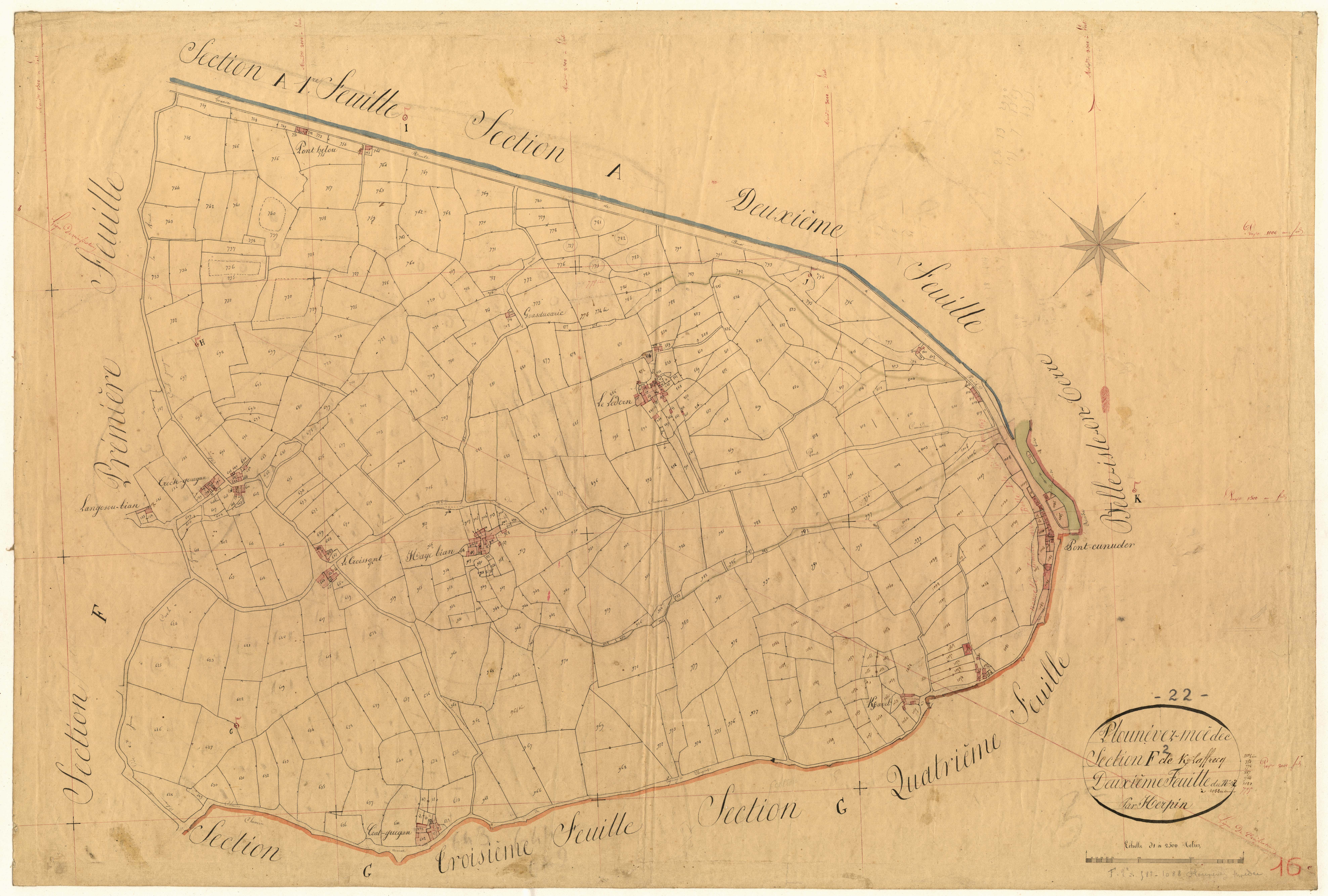 Plounévez-Moëdec - Section F, 2e feuille