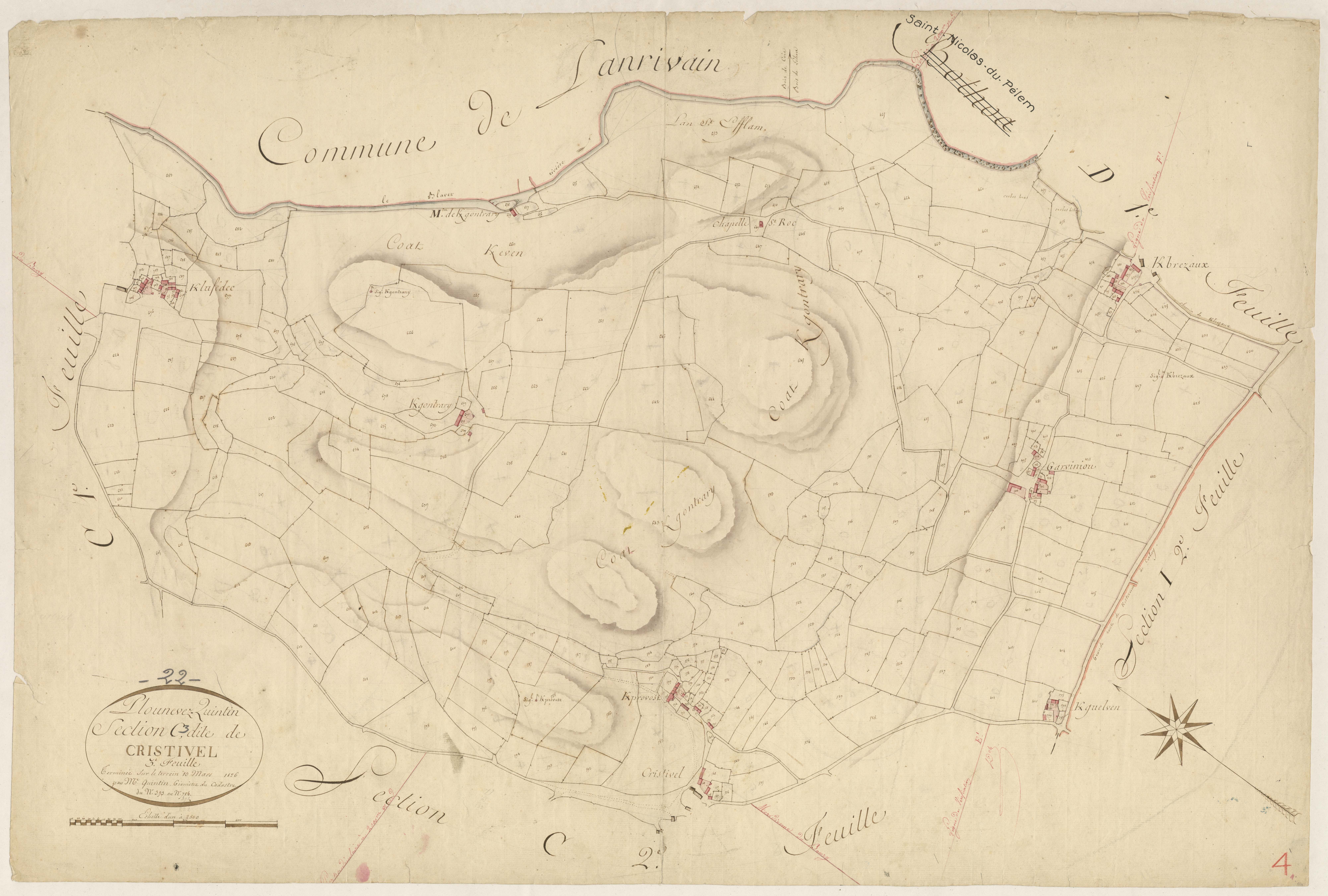 Plounévez-Quintin - Section C, 3e feuille