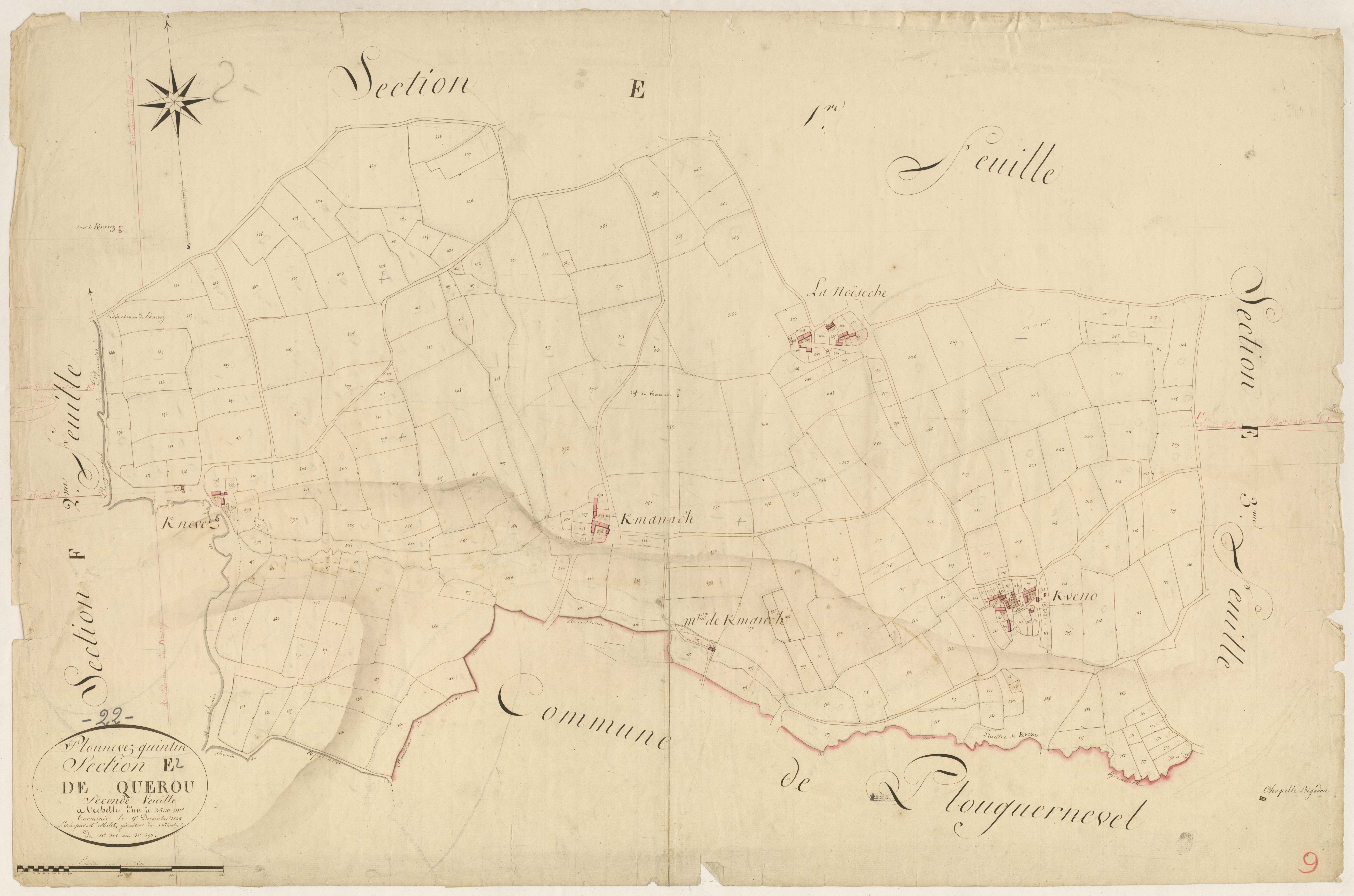 Plounévez-Quintin - Section E, 2e feuille