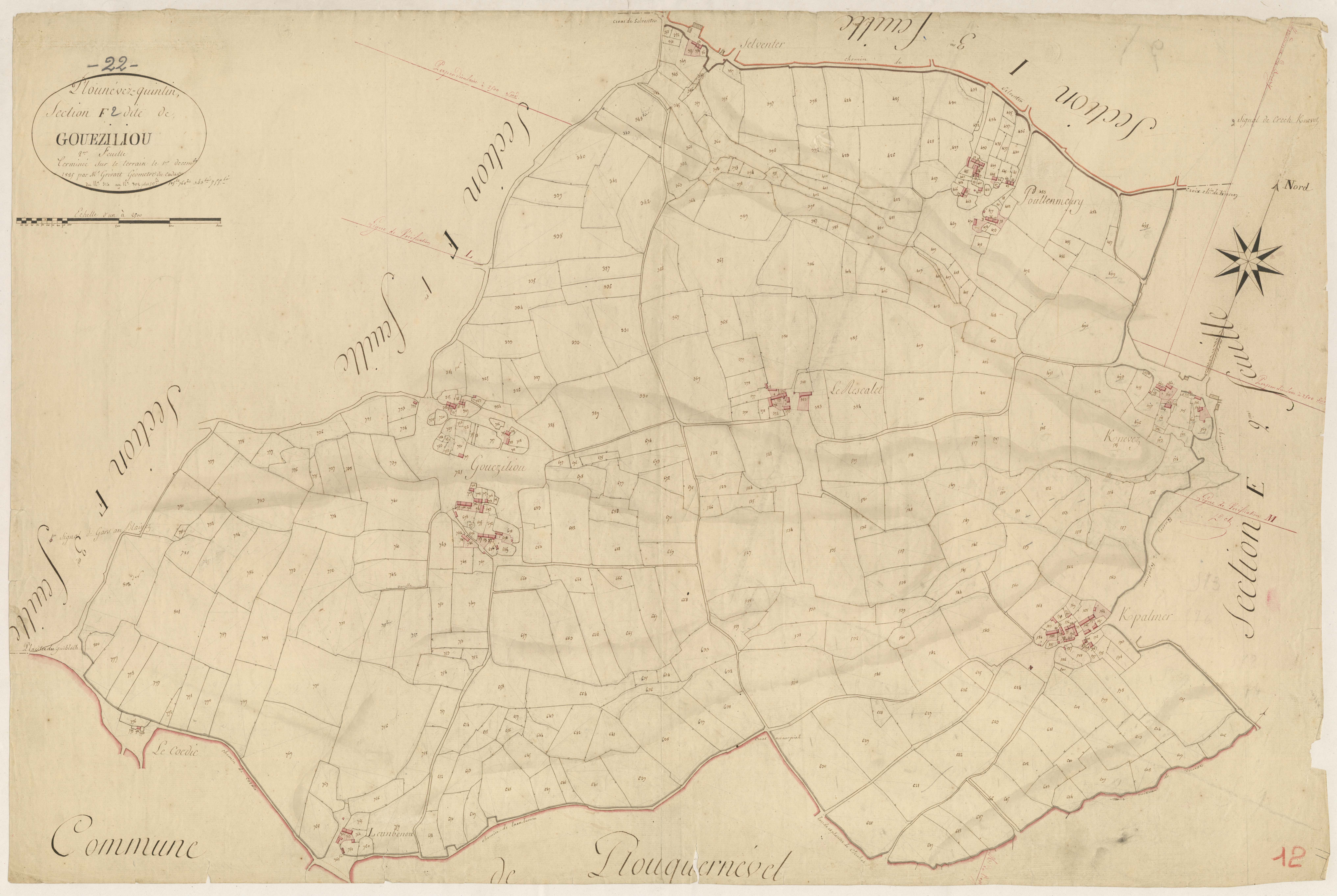 Plounévez-Quintin - Section F, 2e feuille