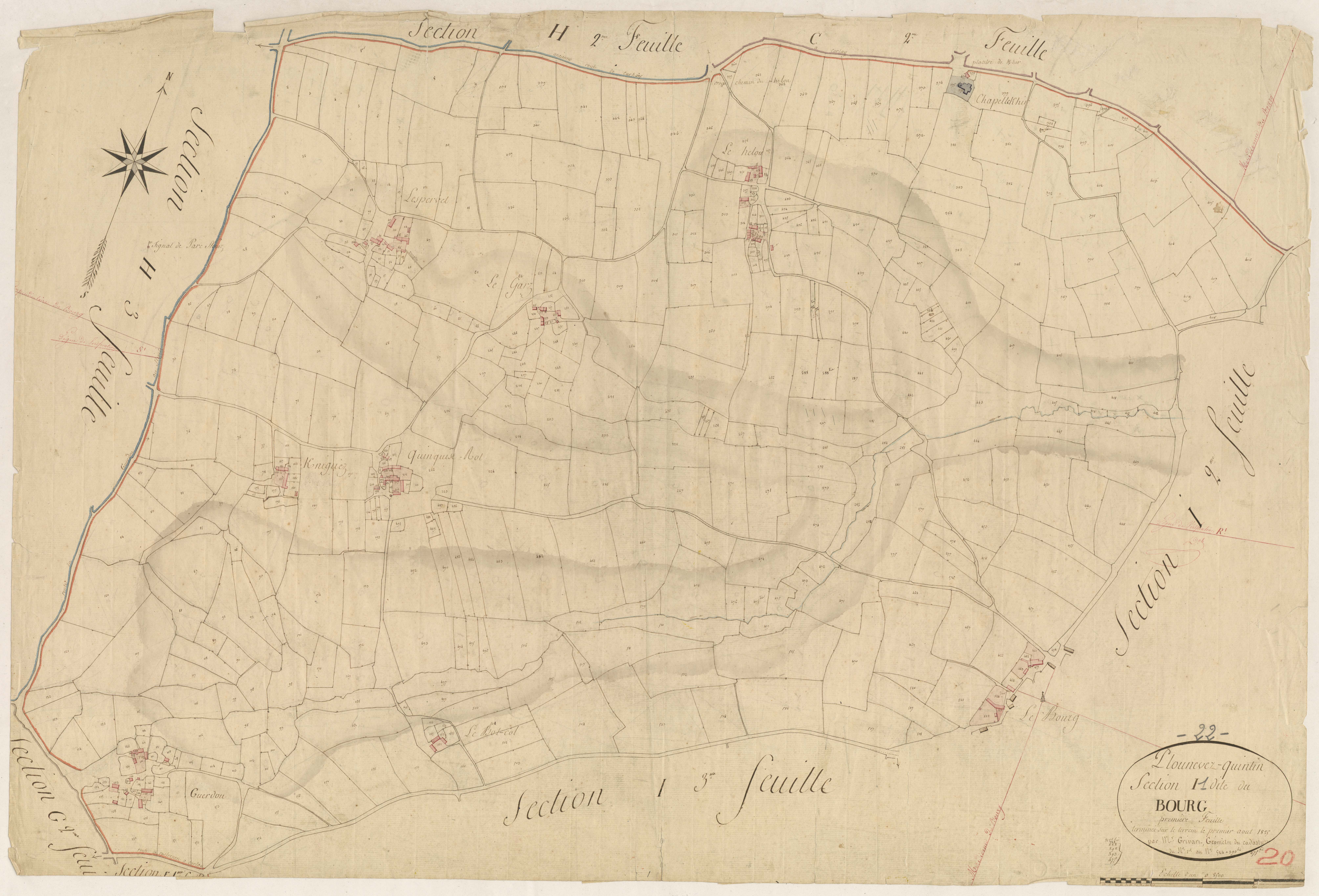 Plounévez-Quintin - Section I, 1re feuille