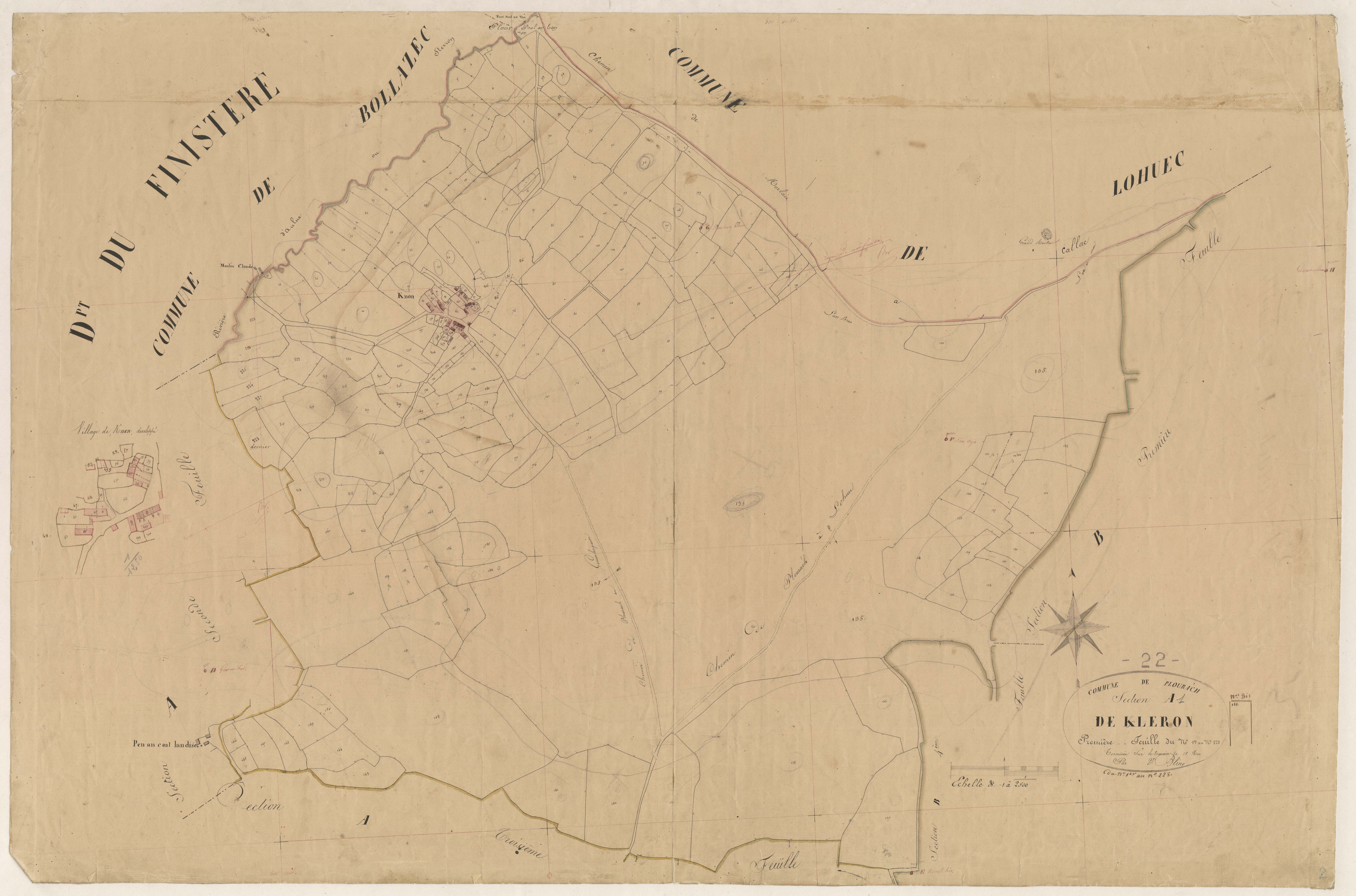 Plourac'h - Section A, 1re feuille