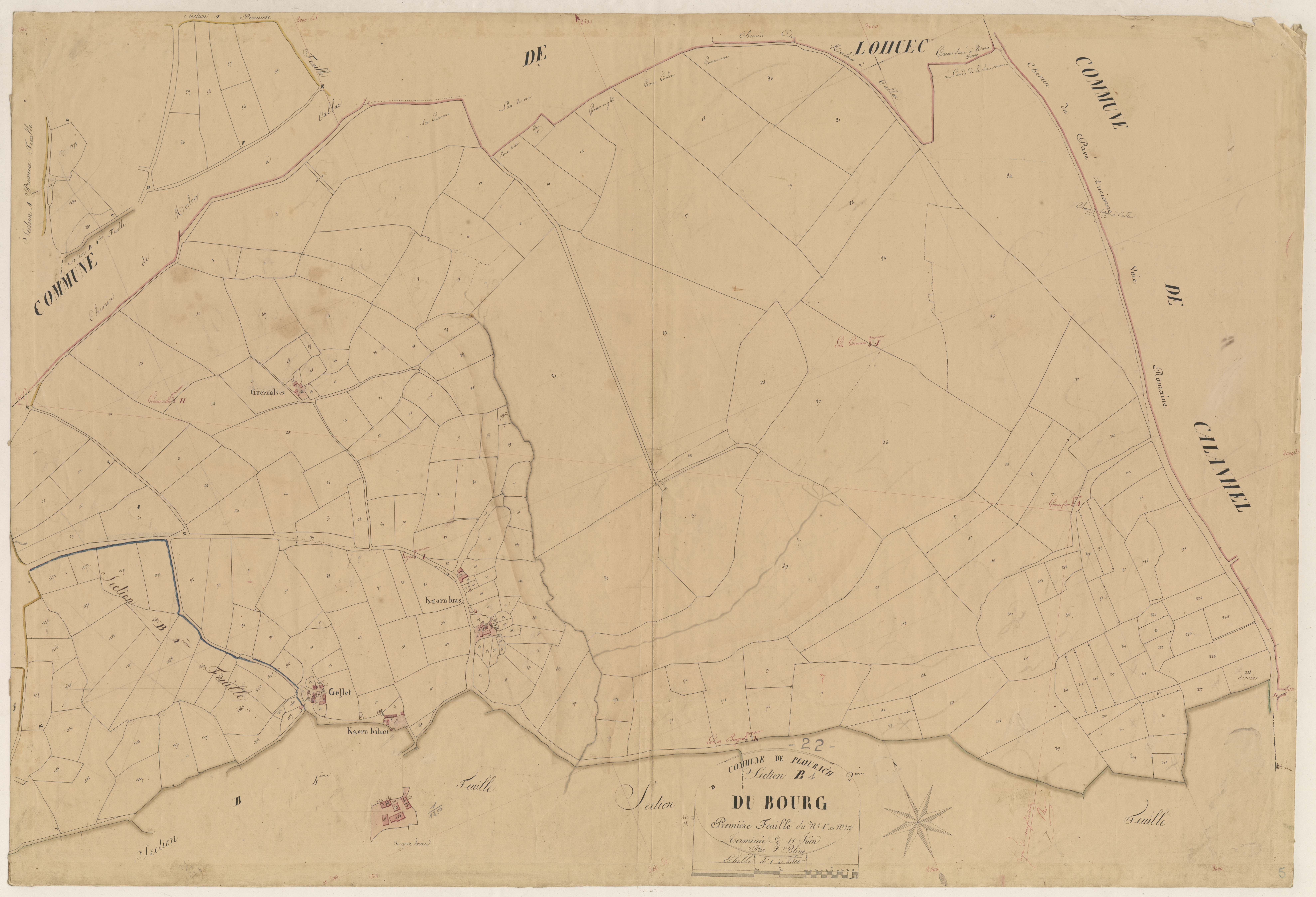 Plourac'h - Section B, 1re feuille