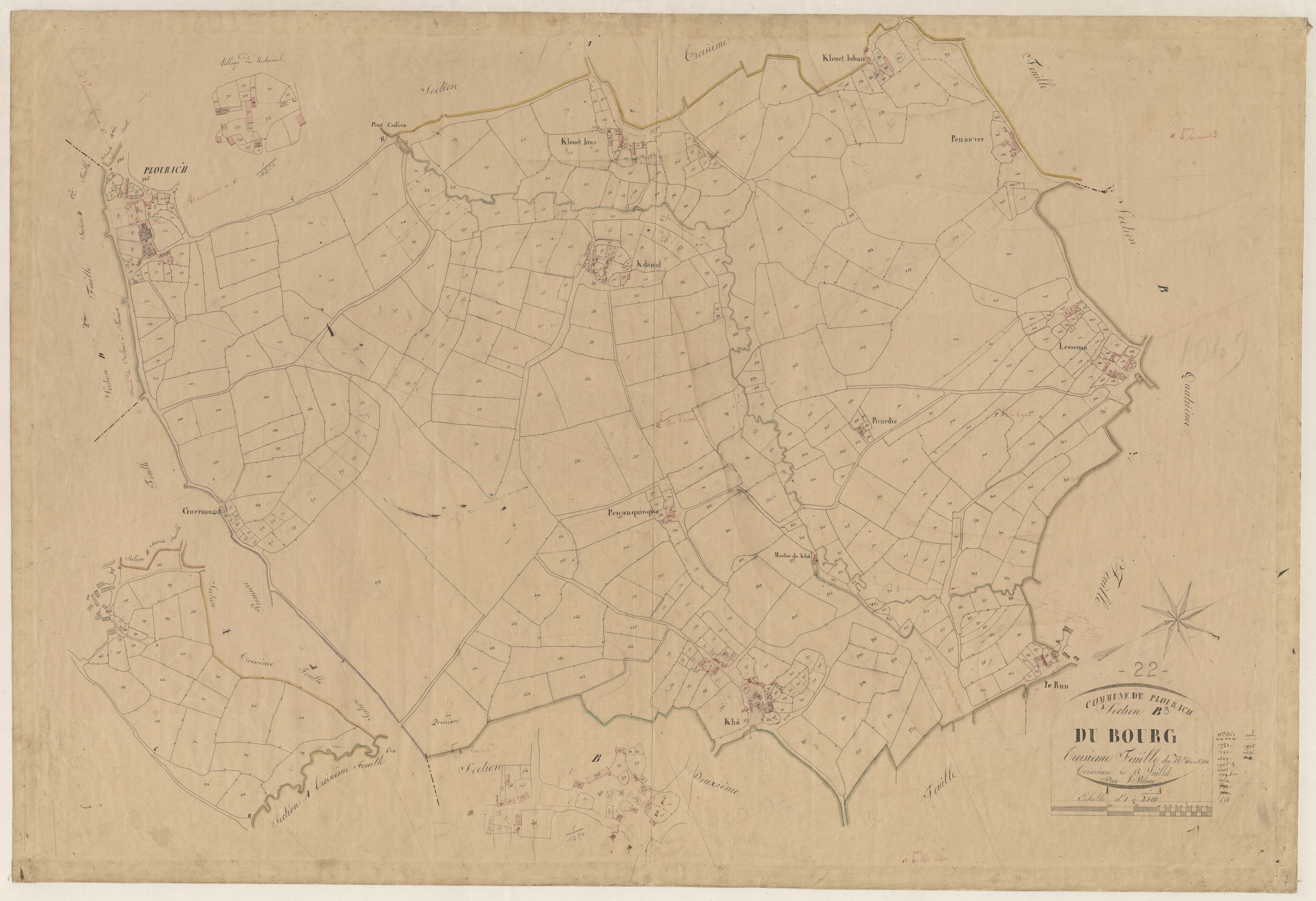 Plourac'h - Section B, 3e feuille