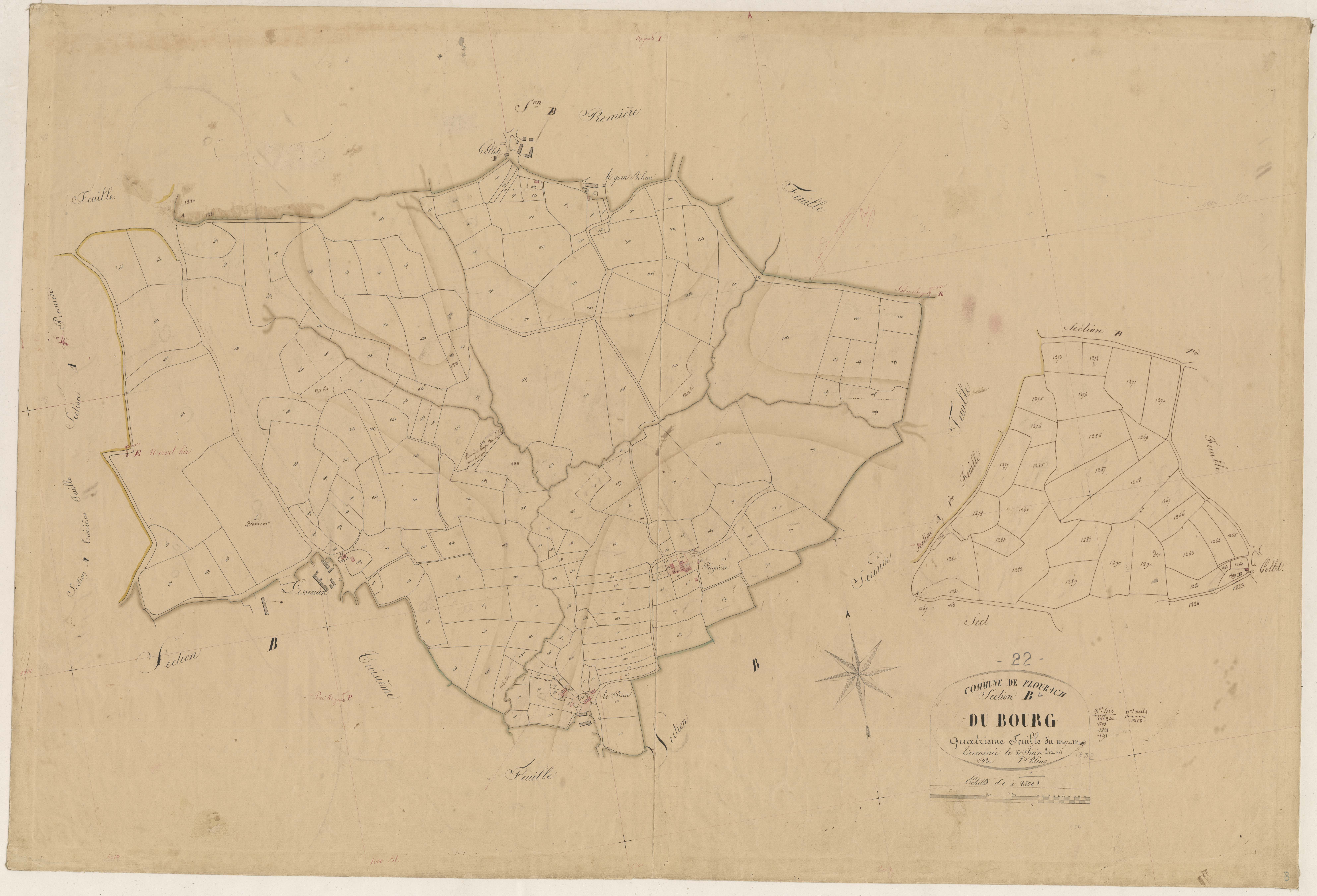 Plourac'h - Section B, 4e feuille