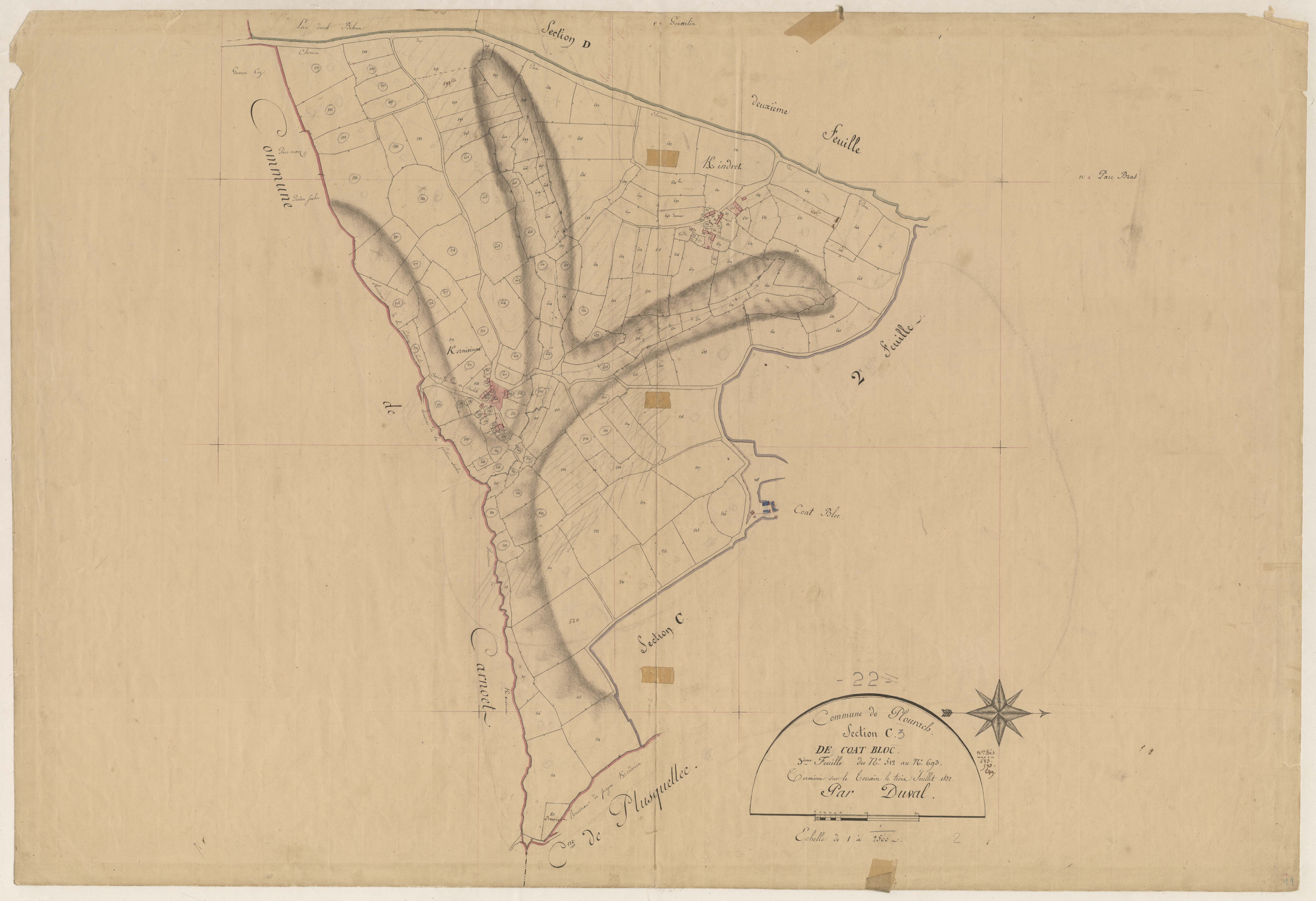 Plourac'h - Section C, 3e feuille