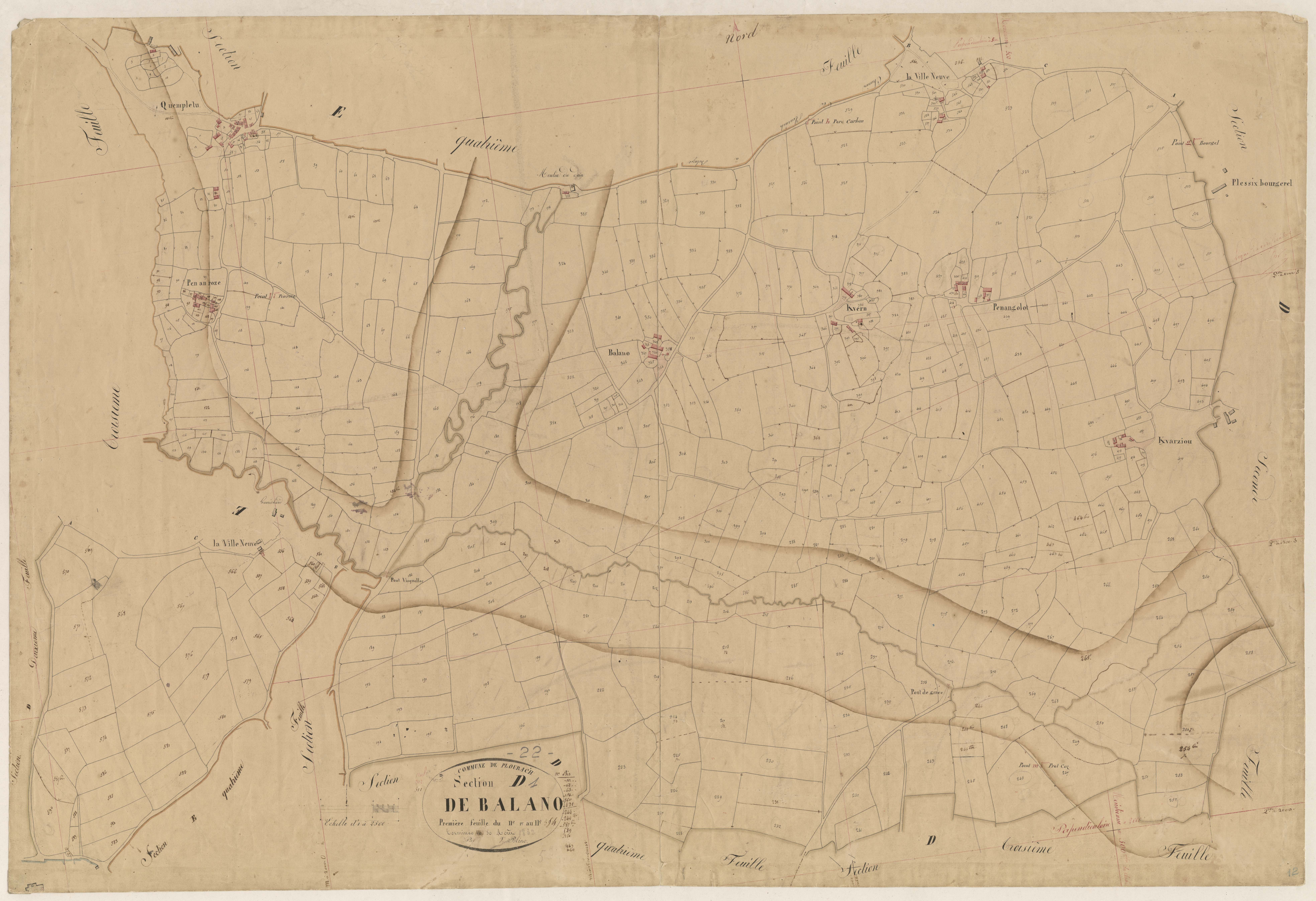 Plourac'h - Section D, 1re feuille