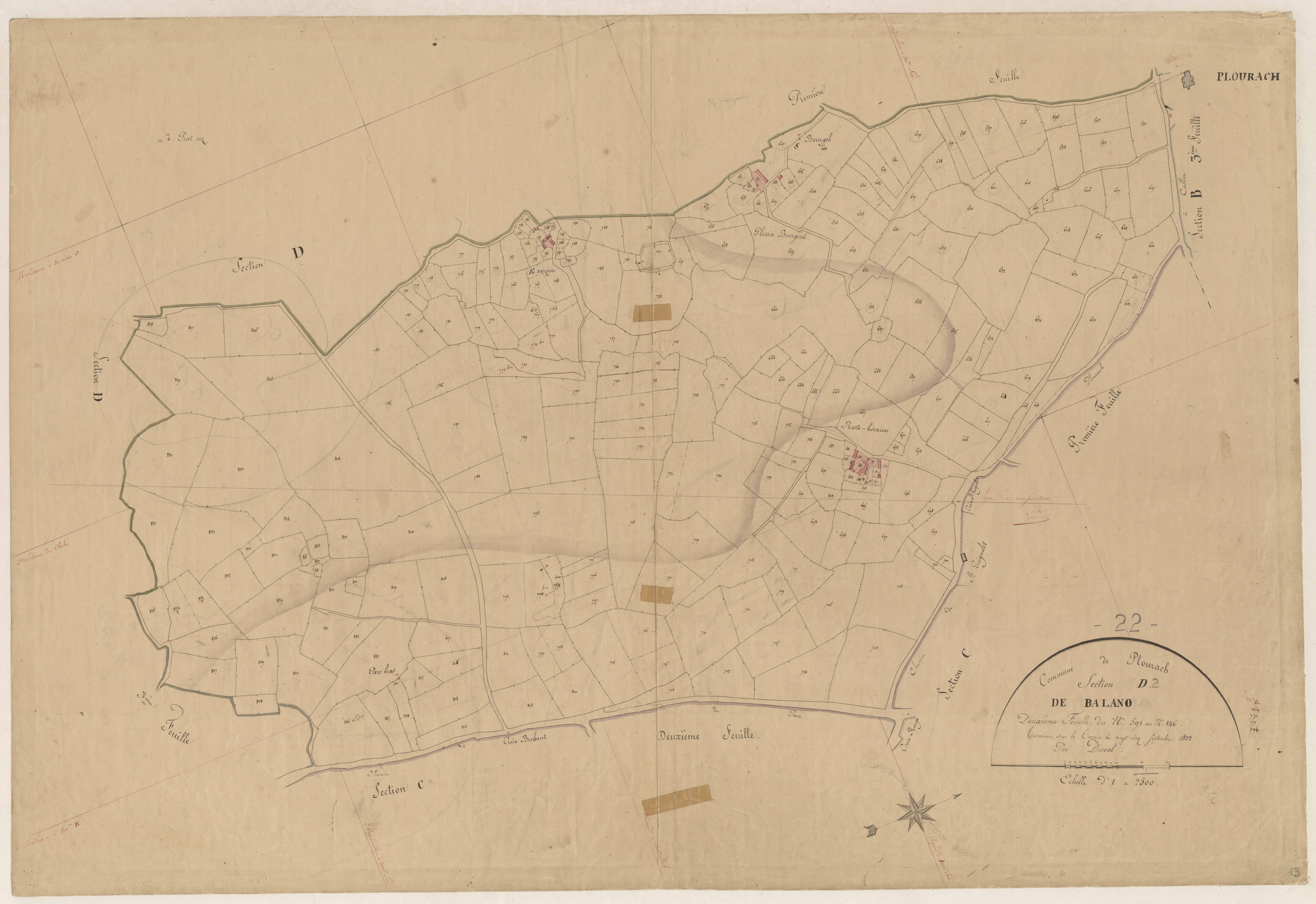 Plourac'h - Section D, 2e feuille