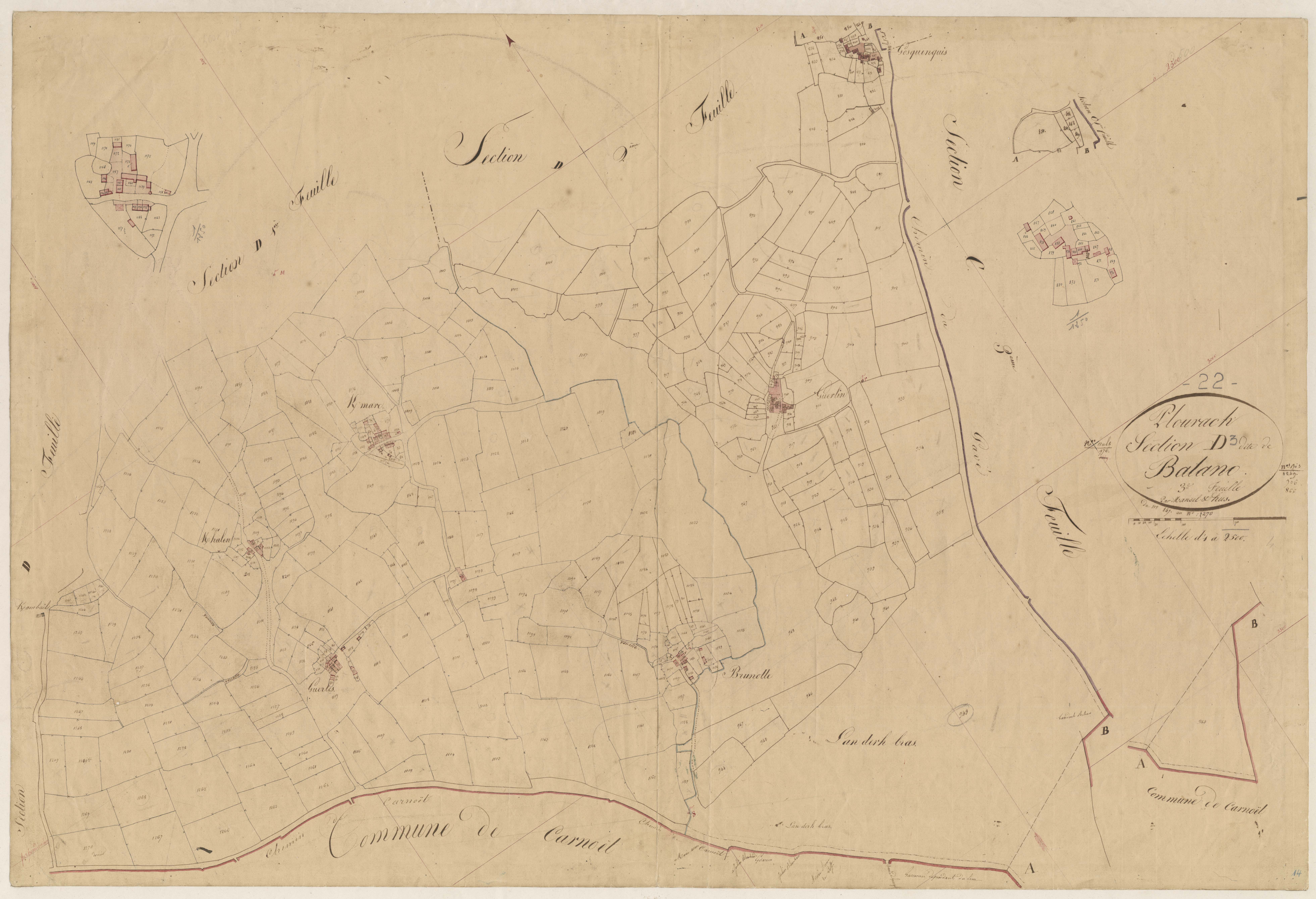 Plourac'h - Section D, 3e feuille