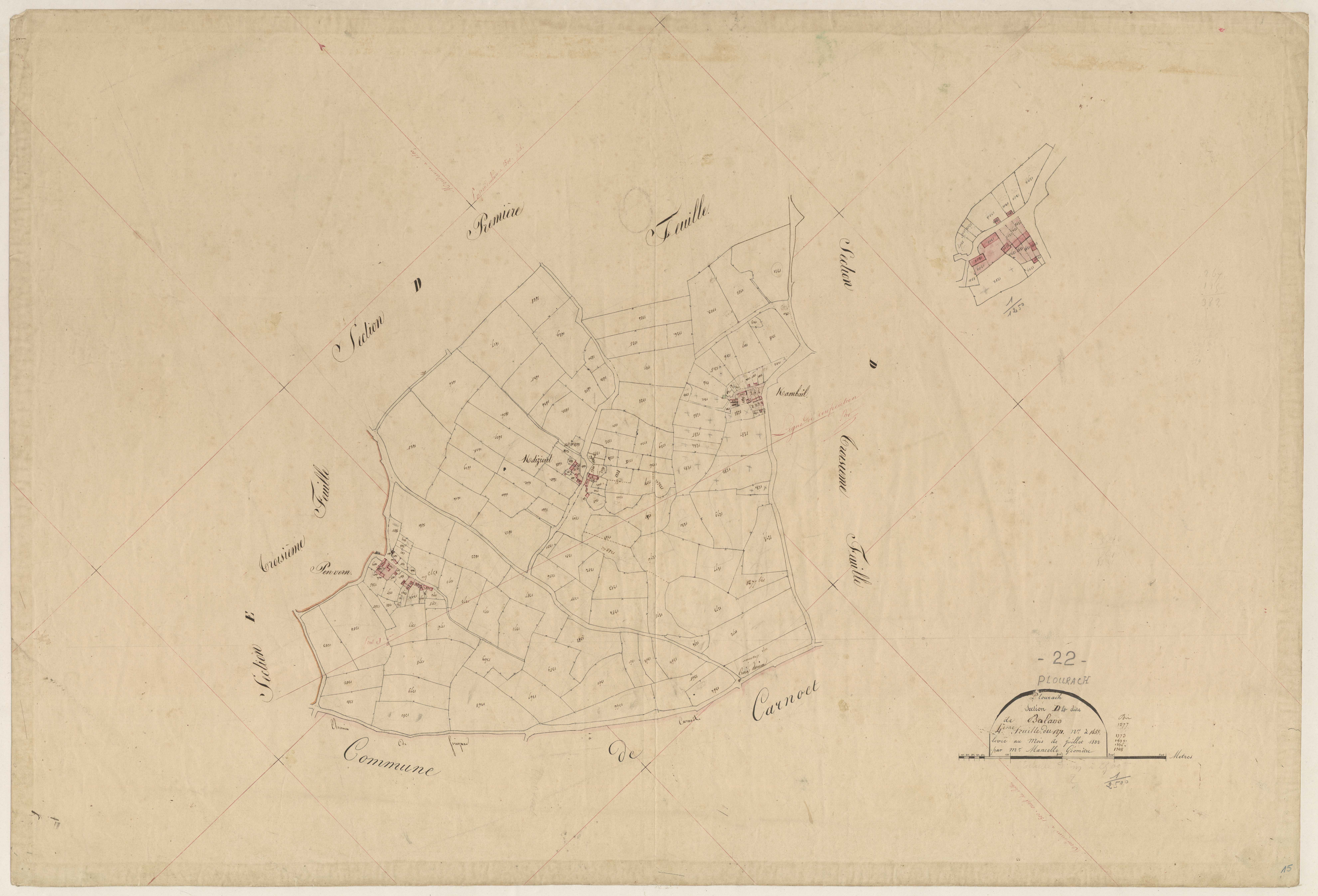 Plourac'h - Section D, 4e feuille