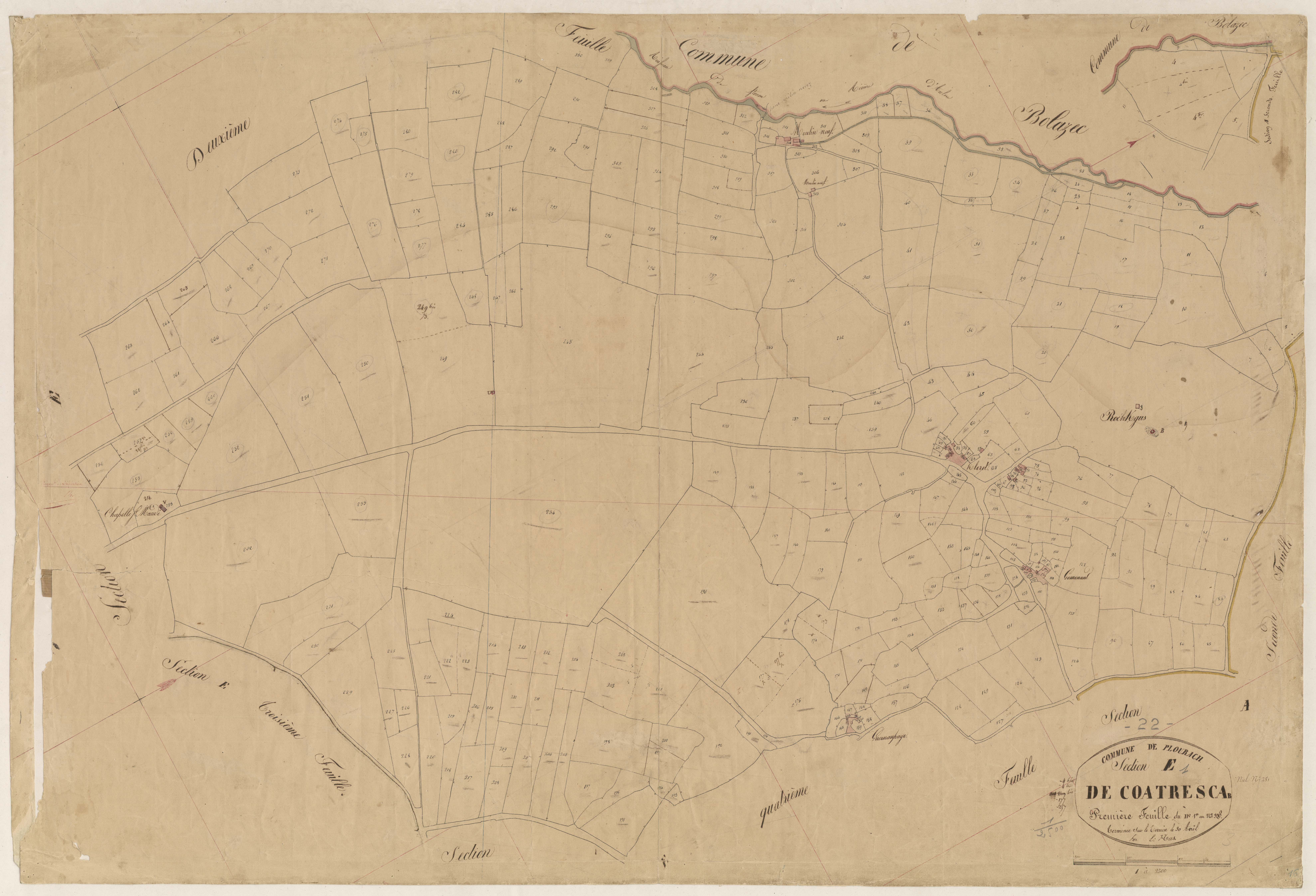 Plourac'h - Section E, 1re feuille